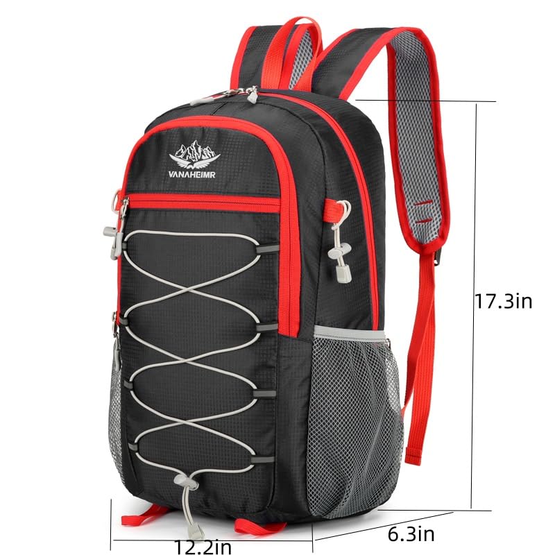 Lightweight Foldable Hiking Backpack for Camping & Travel (Black) - Perfect for Outdoor Adventures