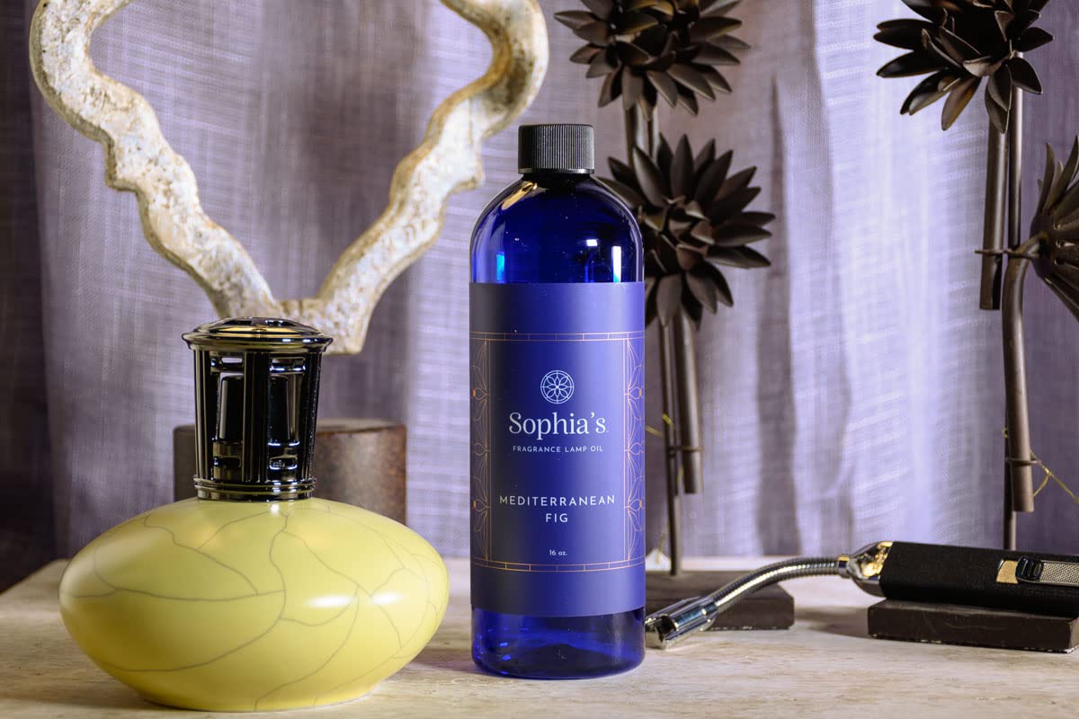 Sophia's Mediterranean Fig Fragrance Lamp Oil Refills - 16oz Catalytic Scented Oil for Redolere & Effusion Lamps | Made in USA | Perfect for Home Aromatherapy, Relaxation & Creating Cozy Atmosphere