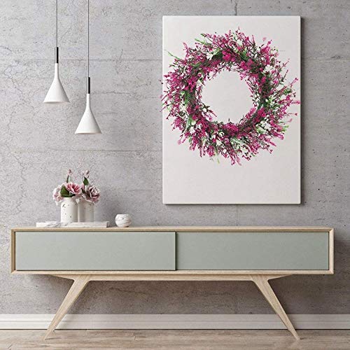 Artificial Phoenix Tail Leaf Wreath - 45cm Elegant Door Garland for Wedding, Home Decor, Front Door, Wall Hanging | Perfect for Boho, Farmhouse & Rustic Style Decorations