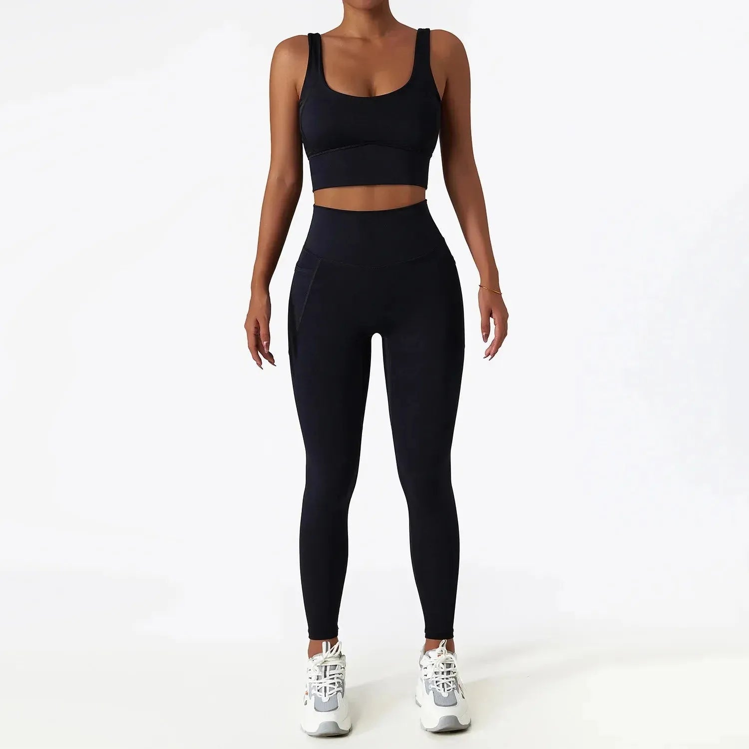 2PCS Seamless Women's Workout Sets - Yoga Tracksuit, Gym Clothes & Athletic Wear with High Waist Leggings & Sports Bra - Perfect for Yoga, Running, Gym Training & Casual Wear