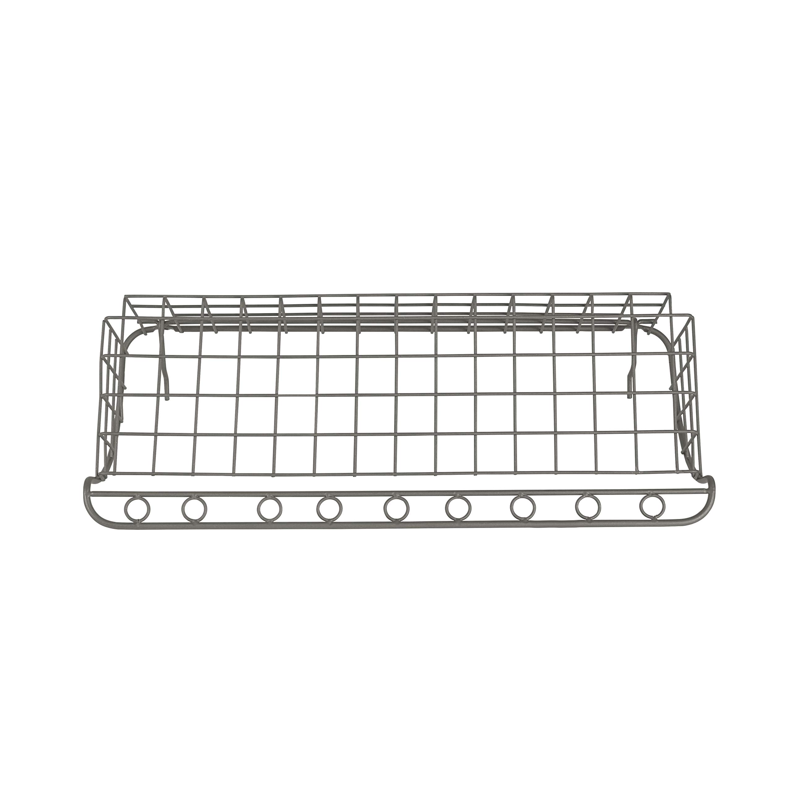 Spectrum Diversified Pegboard Wall Mount Shelf - Heavy Duty Tool Organizer for Garage & Workshop, Industrial Gray - Perfect for DIY Projects & Home Organization