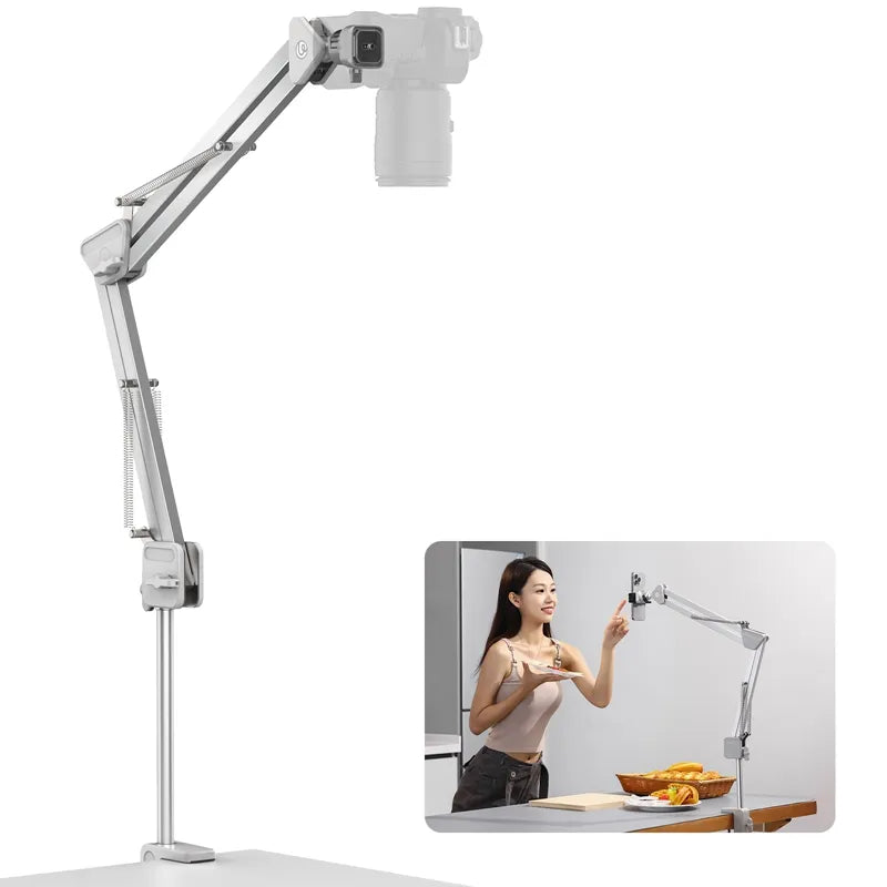 Ulanzi TH04 Overhead Camera Mount T088 - Adjustable DSLR Tripod Stand for YouTube, TikTok & Live Streaming - Perfect for Unboxing, Cooking & Craft Videos