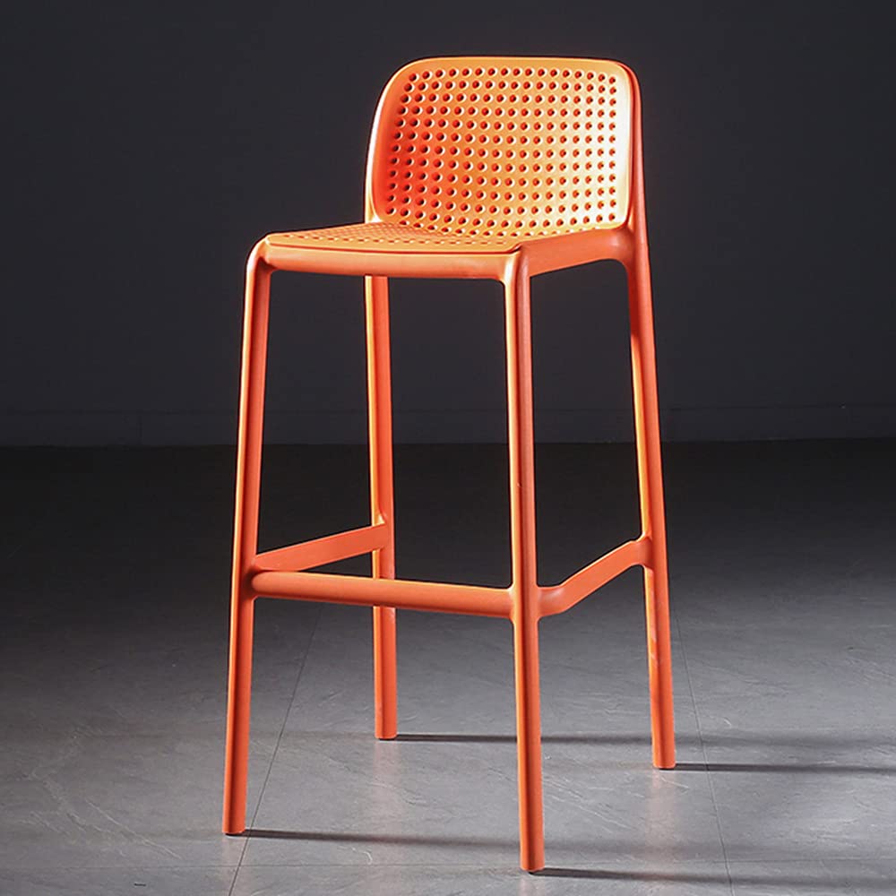 Nordic Modern Minimalist Plastic Bar Stools - Counter Height Square Dining Chairs for Kitchen Island, Patio & Outdoor Lounge - Durable & Stylish Seating Solution
