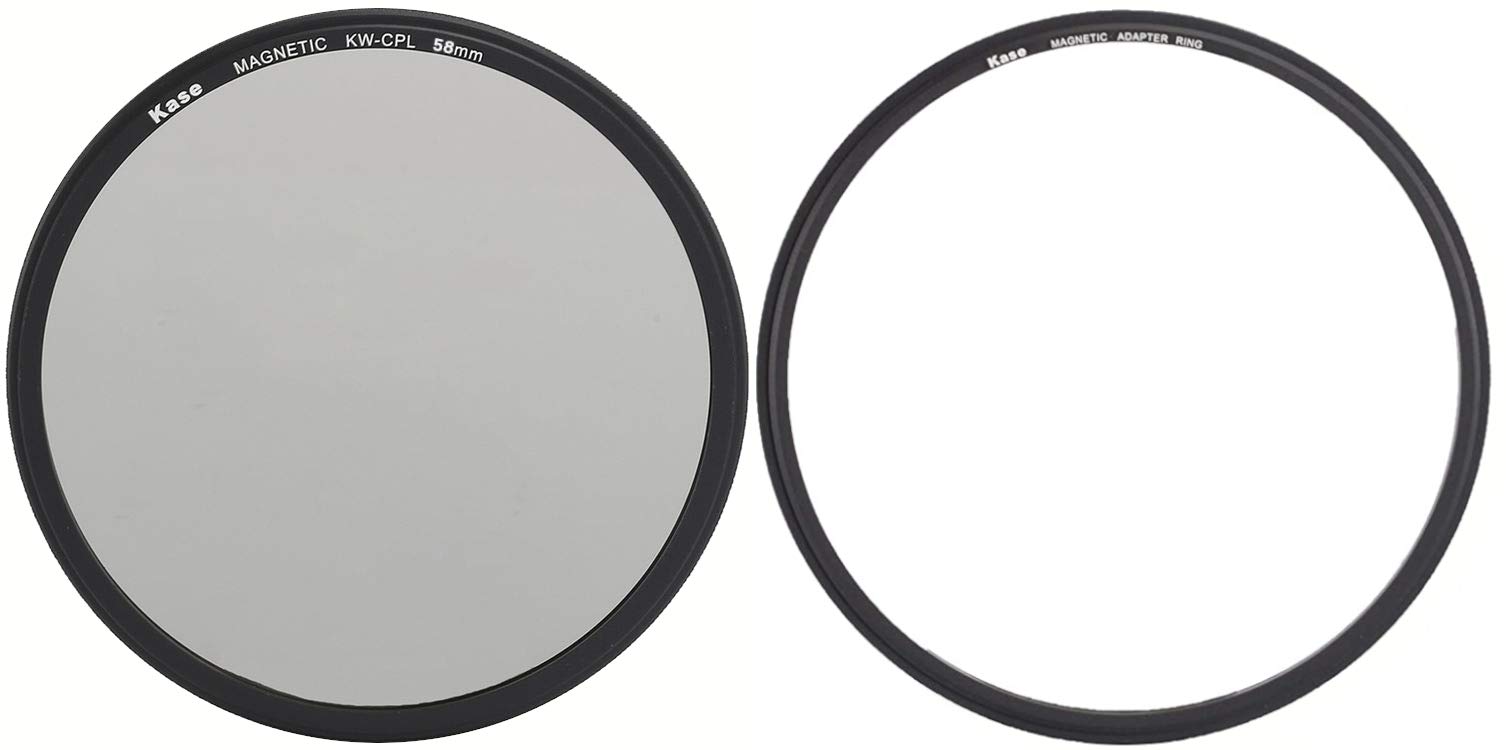 Kase Wolverine 58mm CPL Magnetic Shockproof Filter - Premium Tempered Optical Glass Lens with Adapter for DSLR & Mirrorless Cameras - Perfect for Landscape, Portrait & Travel Photography
