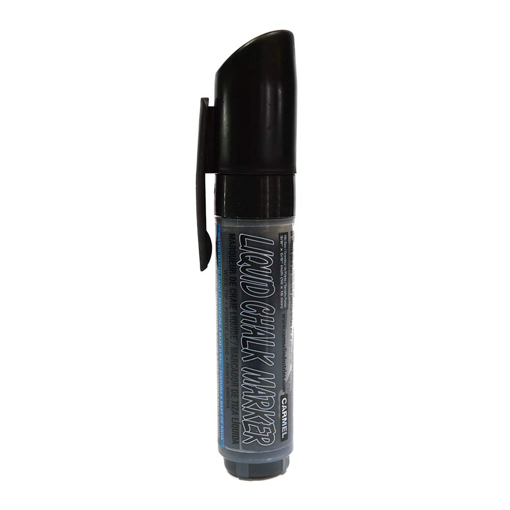 Premium Black Liquid Chalk Marker - Wide Tip, Water-Based & Removable Chalk Pen for Whiteboards, Glass, Vinyl Blackboards | Ideal for Restaurants, Cafes, Milestone Boards & DIY Projects