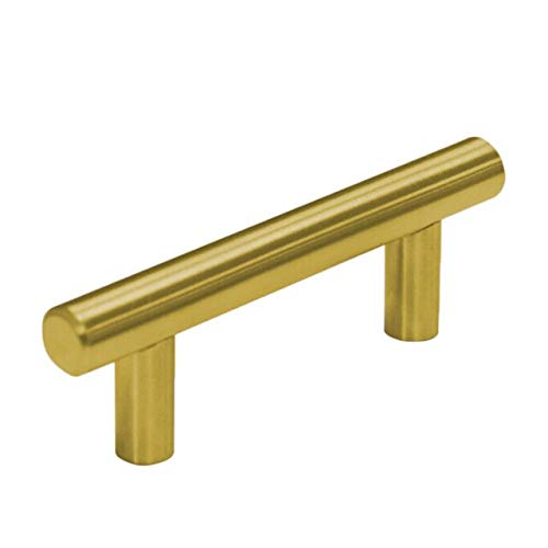 Stainless Steel Gold T-Type Door Handles 2-14 Inches - Black Drawer Cabinet Wardrobe Pull Handle Knobs for Home & Office Furniture (Color: 6 Inches) | Durable Hardware for Kitchen Cabinets, Bedroom Dressers & Closet Doors
