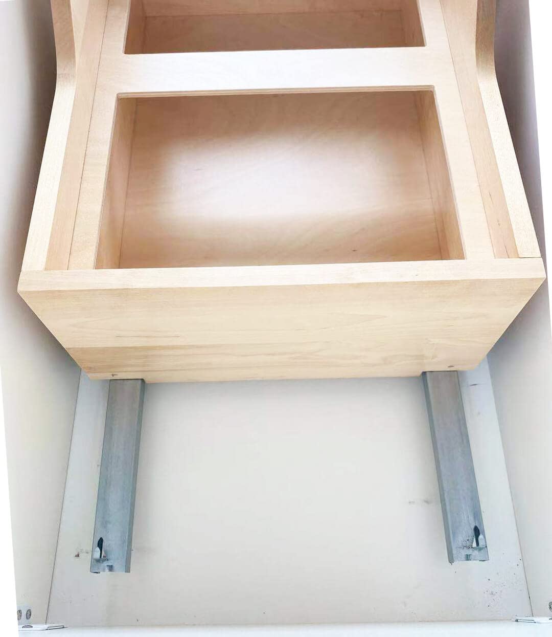 Soft Close Pull-Out Trash Can Drawer for Kitchen Cabinets - Wooden RTA Base Cabinet Organizer with Sliding Mechanism (Trash Bins Not Included) | Perfect Under Sink Storage & Kitchen Waste Management Solution