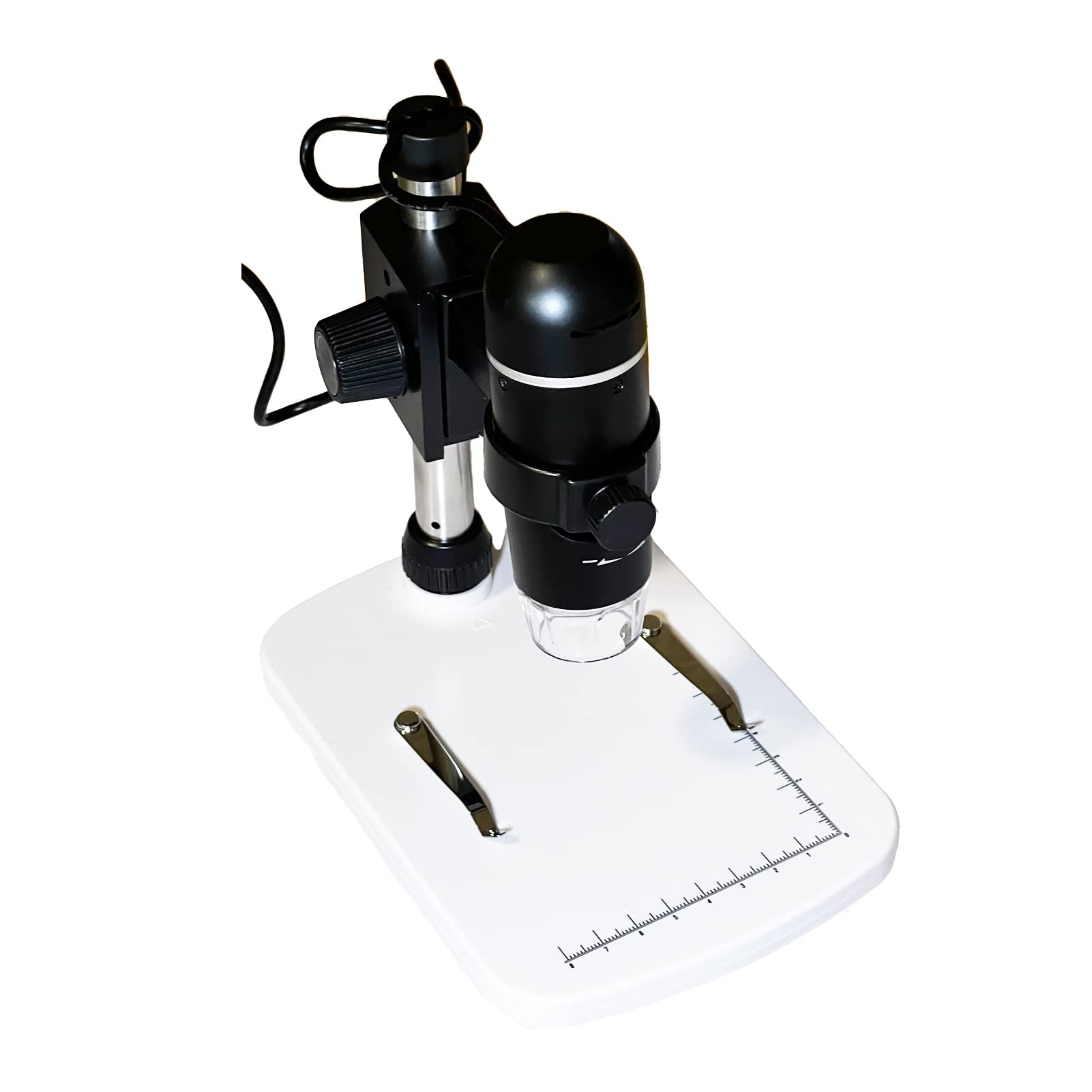 UM012C 5MP 300X Magnification USB Digital Microscope with 8 LED Lights - Portable for Coin Inspection, Jewelry Appraisal, PCB Repair & Science Education