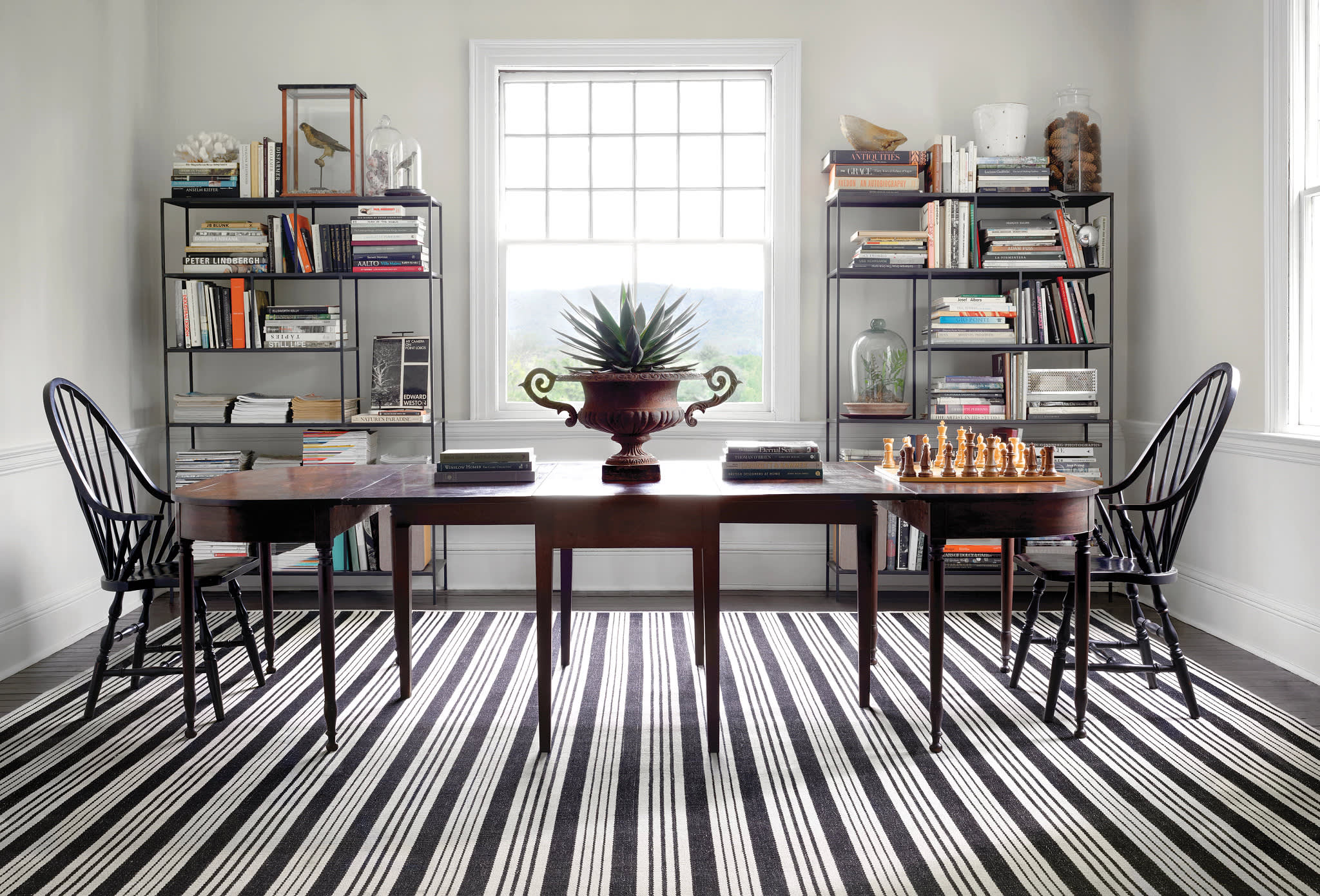 Handwoven Birmingham Indoor/Outdoor Area Rug - Black | Durable & Stylish Floor Mat for Living Room, Patio, or Deck