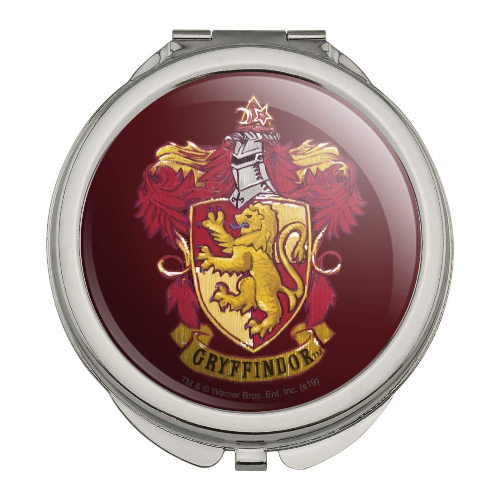 Harry Potter Gryffindor Painted Crest Compact Travel Purse Handbag with Makeup Mirror - 2.3