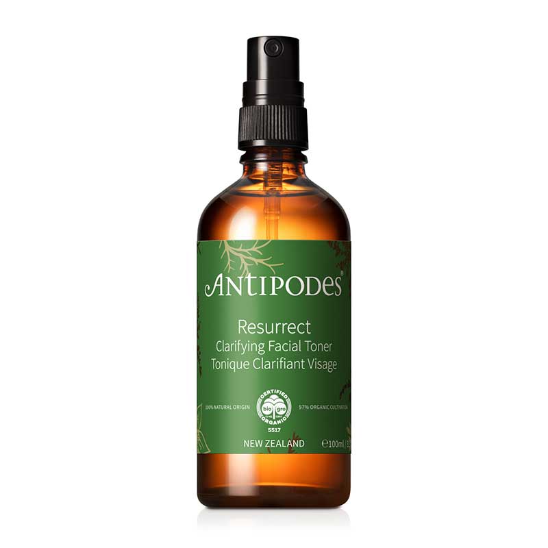 Antipodes Resurrect Clarifying Facial Toner - Organic Skincare for Acne & Pores - Hydrating & Balancing Face Toner for Glowing Skin | Perfect for Daily Skincare Routine & Post-Workout Refresh