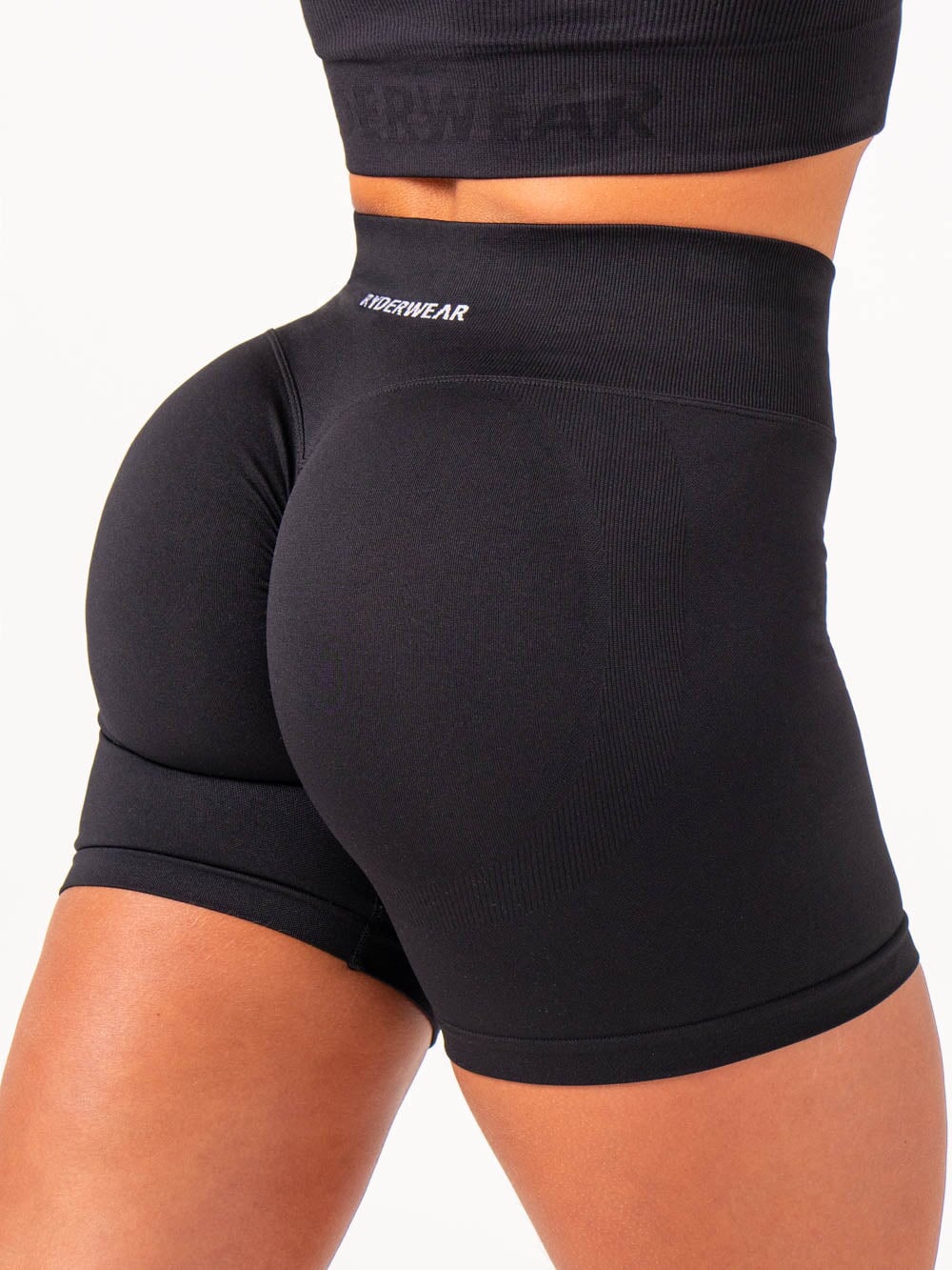 Lift Scrunch Shorts for Women - High Waisted Butt Lifting Workout Shorts in Black | Perfect for Yoga, Running, Gym & Lounge Wear