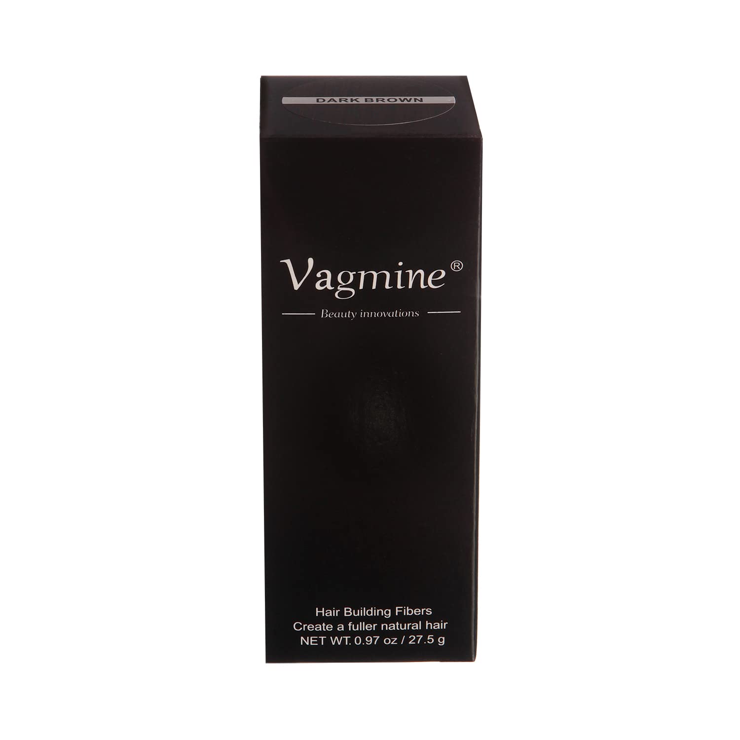 VAGMINE Hair Fiber Dark Brown Powder for Men & Women - 27.5Gms Hair Thickening & Concealer for Thinning Hair - Instant Volume & Natural Look for Daily Styling & Special Occasions