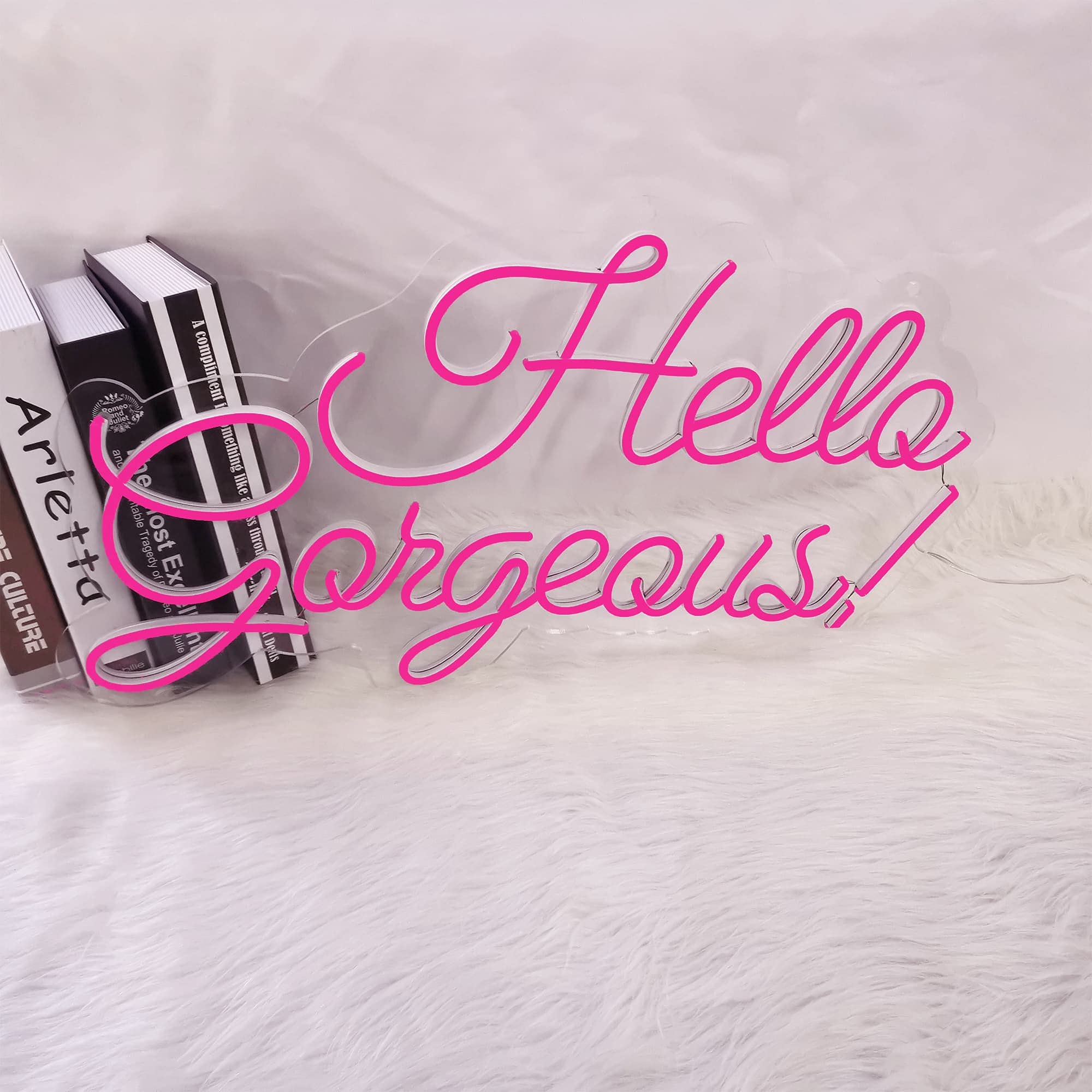 Hello Gorgeous Pink Neon Sign - 24