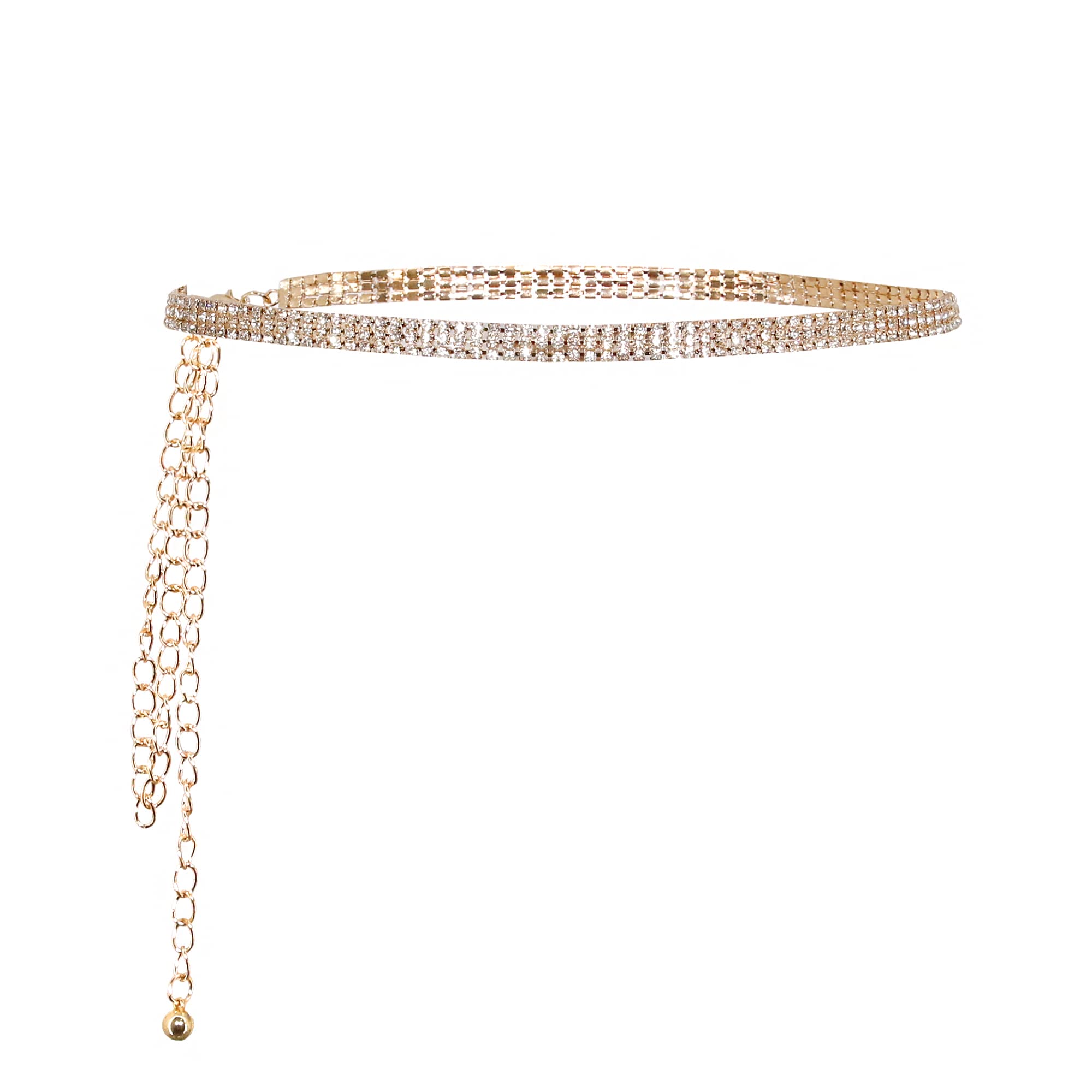 Jascaela Women's Sparkle Rhinestone Chain Belt - Glitter Waist Belt for Wedding Dresses & Formal Wear - Perfect for Bridal, Prom, Evening Gowns & Special Occasions