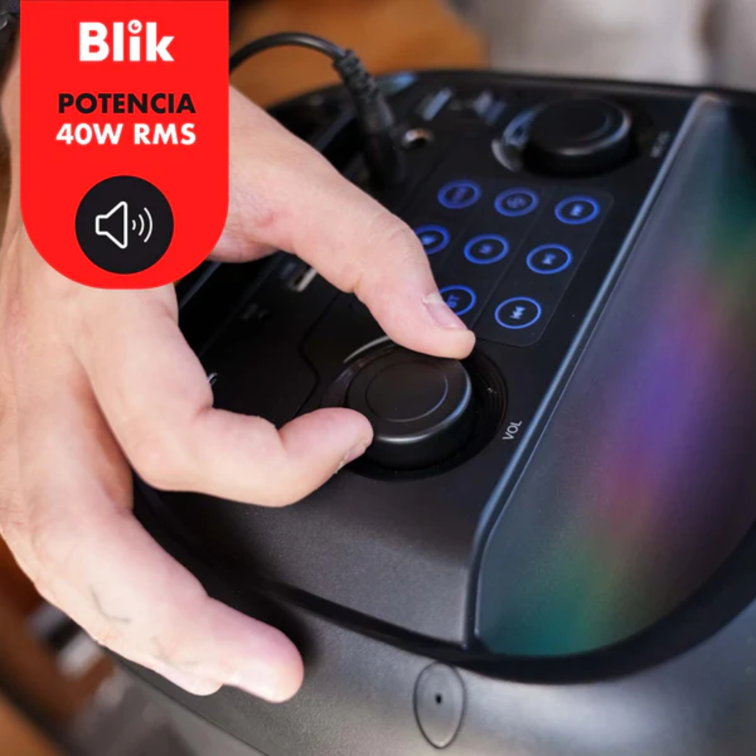 Blik Lightmax6 Portable Bluetooth Speaker with Karaoke Function - Perfect for Parties, Outdoor Gatherings & Home Entertainment