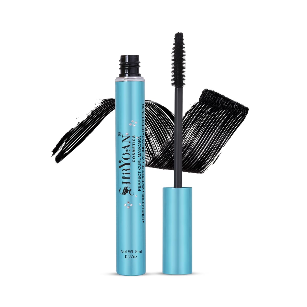 Shryoan Cool as Ice Volumizing Mascara - Waterproof, Smudge Proof, Long Lasting with Matte Finish (8ml, Black) | Perfect for Daytime Wear, Night Out & Special Occasions