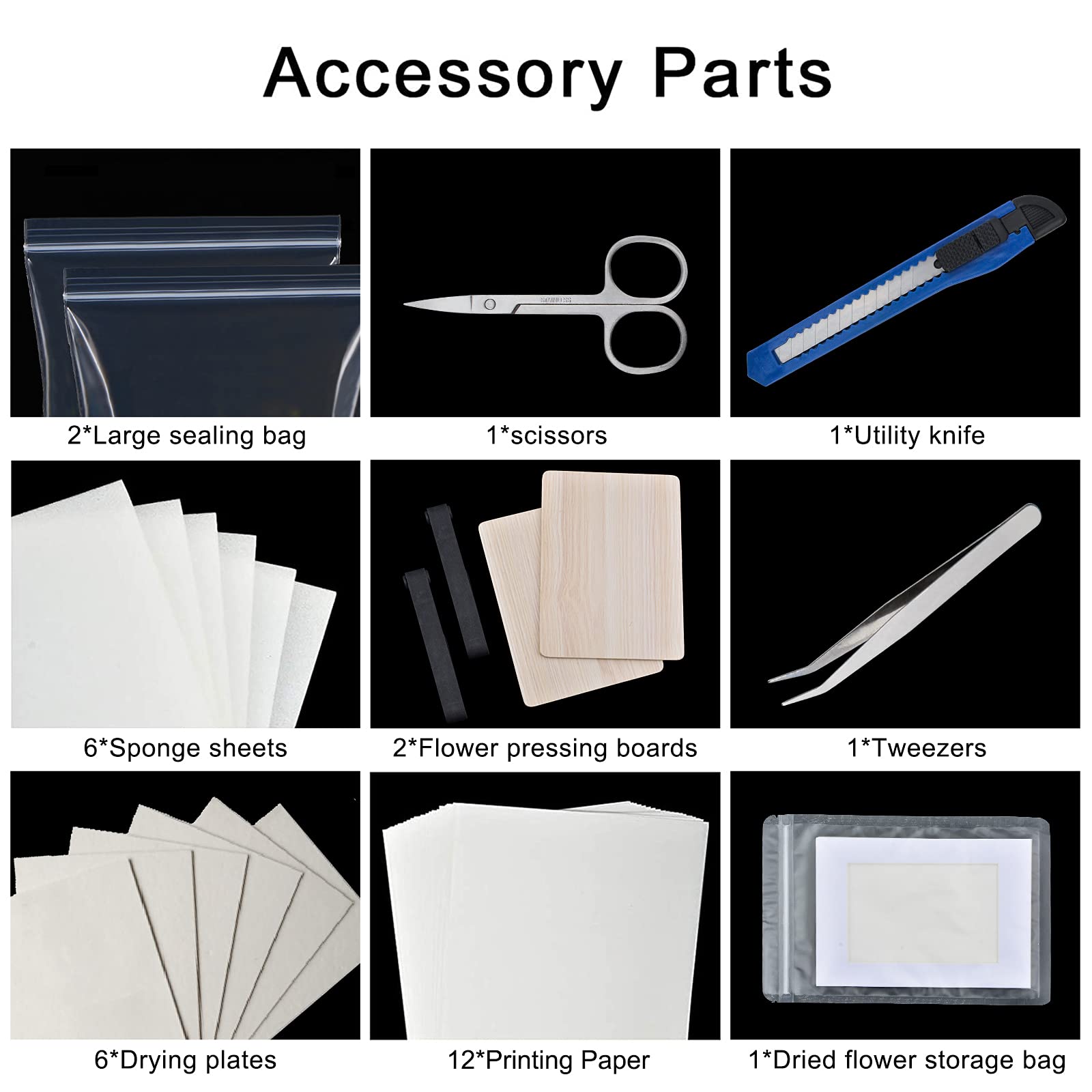 WANDIC A5 Thickened Wooden Flower Press Kit - DIY Plant & Leaf Pressing Book for Art, Handmade Crafts, Specimen Collection - Perfect for Adults & Craft Lovers (Ideal for Scrapbooking, Nature Journaling & Botanical Art Projects)