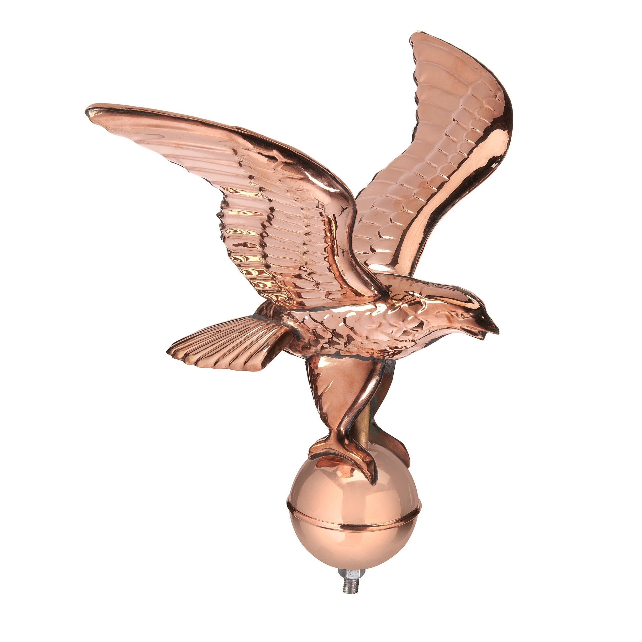Eagle with Ball Flagpole Topper - 16 Inch Wingspan American Flag Accessory for Patriotic Home & Garden Decor | Perfect for Memorial Day, 4th of July & Veterans Day Celebrations