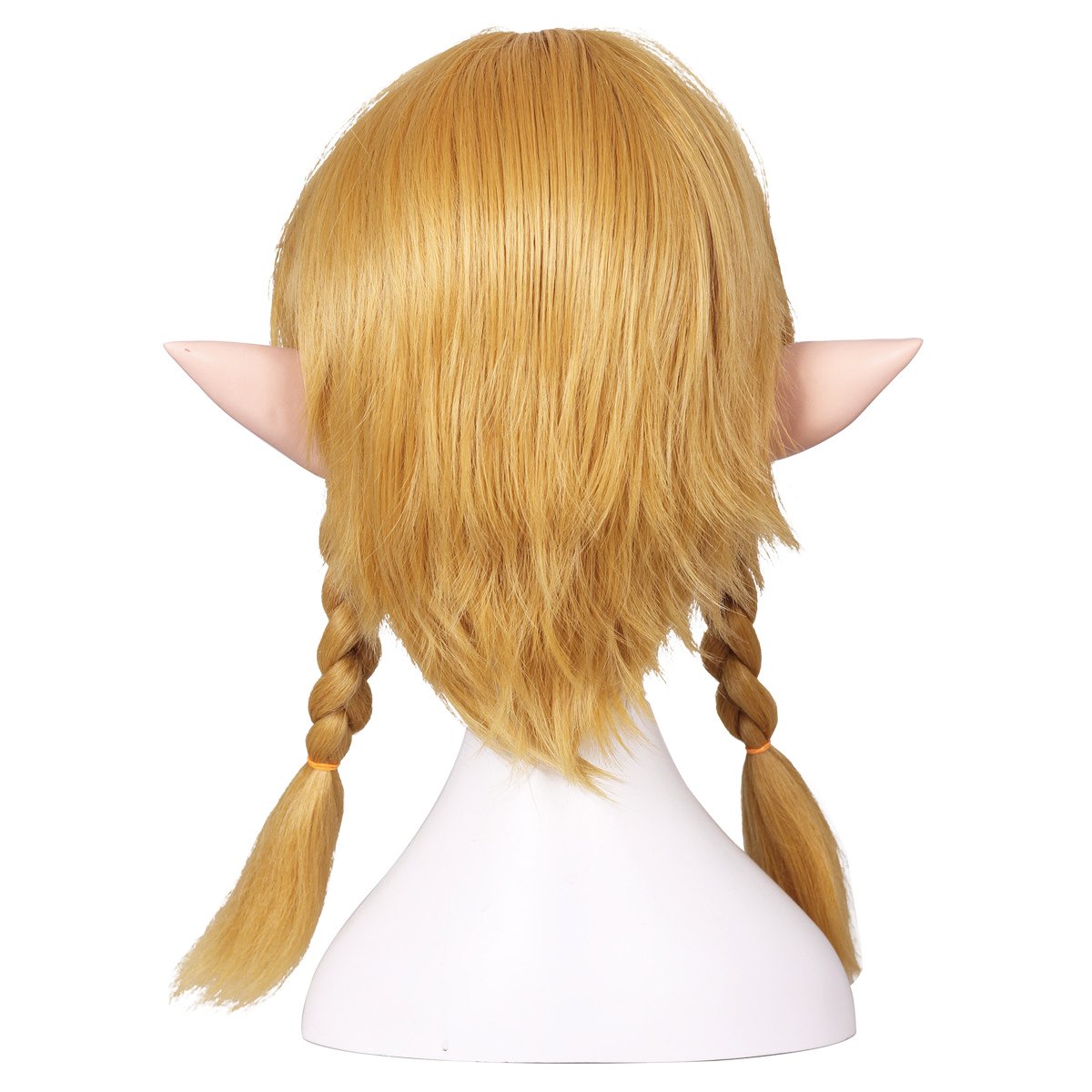 ColorGround Long Golden Braided Cosplay Wig with Elf Ears - Perfect for Fantasy Costumes, Renaissance Fairs & Halloween Costume Accessories
