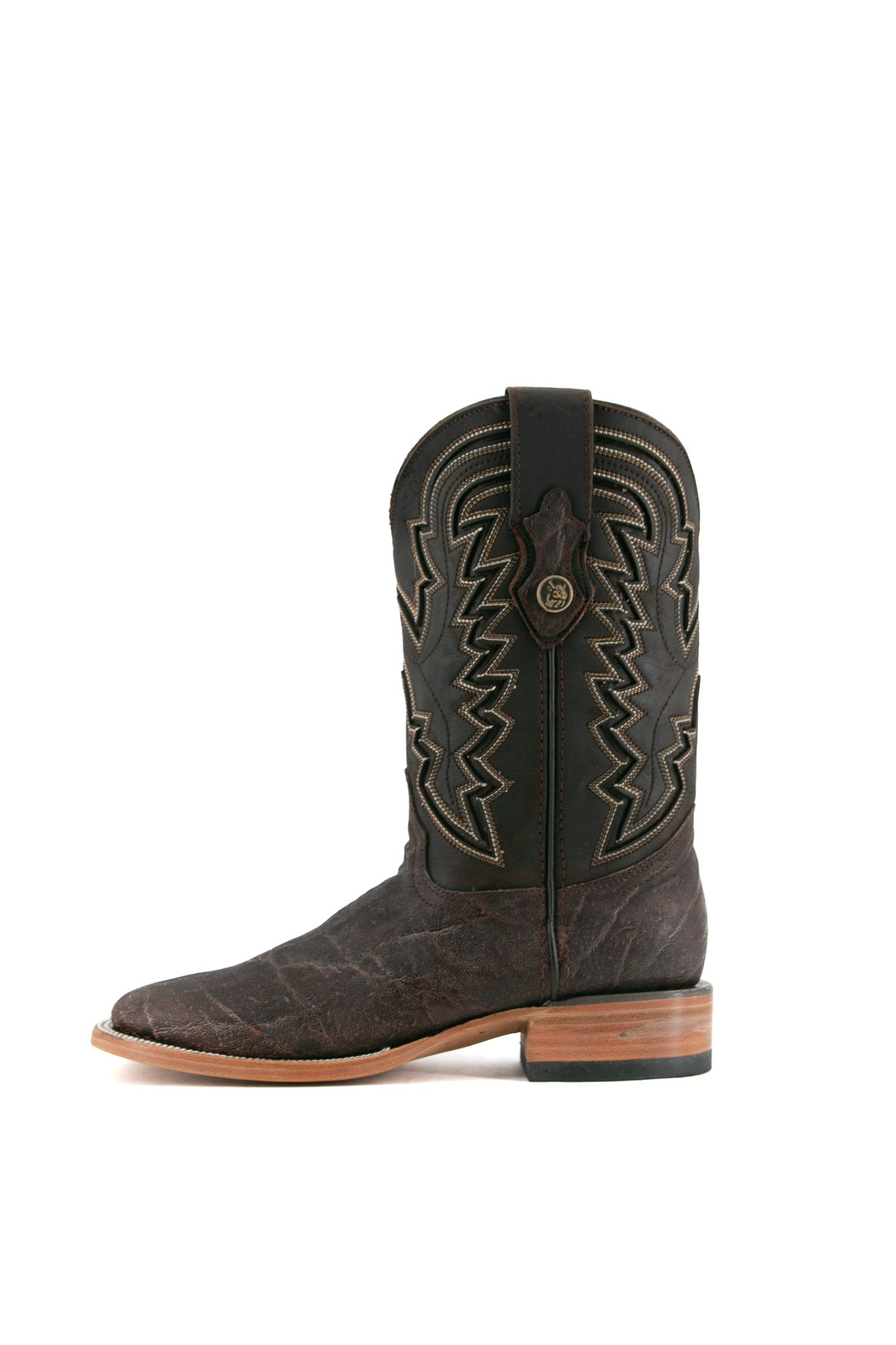 Rock'em Elephant Square Toe Cowboy Boots for Men - Western Style Leather Riding Boots with Comfortable Cushion - Perfect for Rodeo, Country Music Festivals & Outdoor Adventures