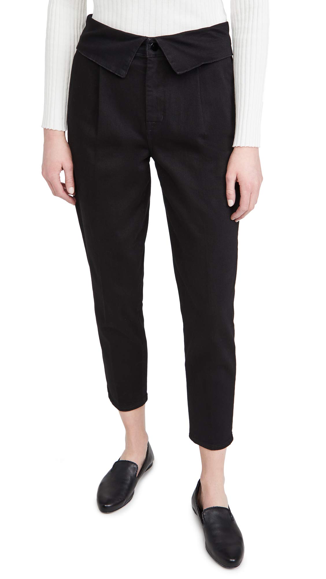 J Brand Women's High-Waisted Fold Over Pleat Front Pants - Stylish Casual & Office Trousers for Work & Everyday Wear