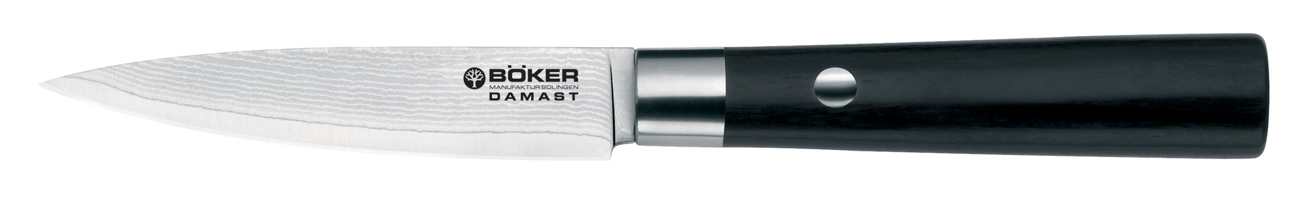 BOKER Damascus Steel Paring Knife - Black Series | Premium Kitchen Knife for Slicing, Peeling & Precision Cutting | Perfect for Chefs, Home Cooks & Culinary Enthusiasts