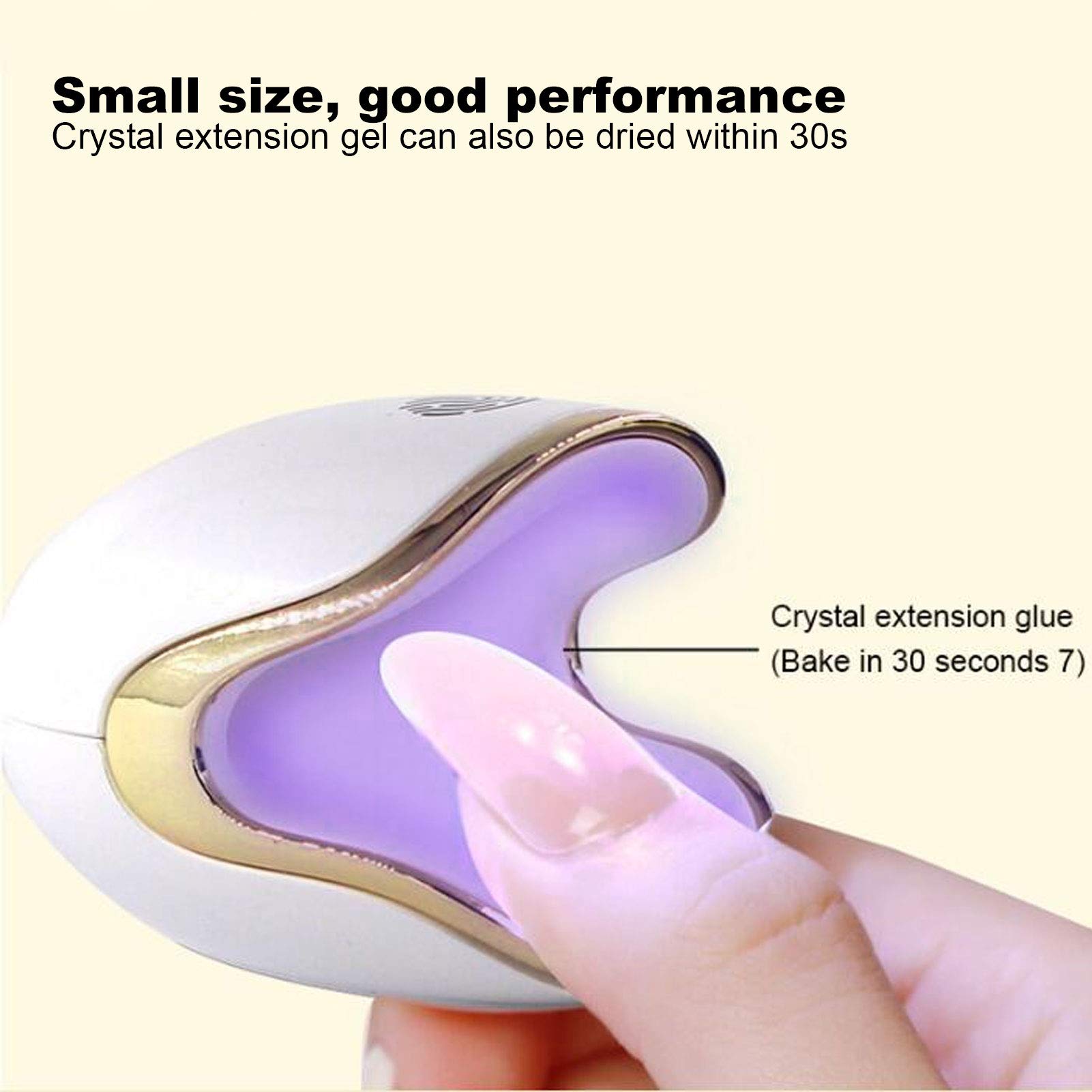 Dioche 6W Mini LED Nail Dryer Lamp - Single Finger Gel Polish Curing Machine for Home & Salon | Fast Drying UV Light for Manicures, Pedicures & Nail Art