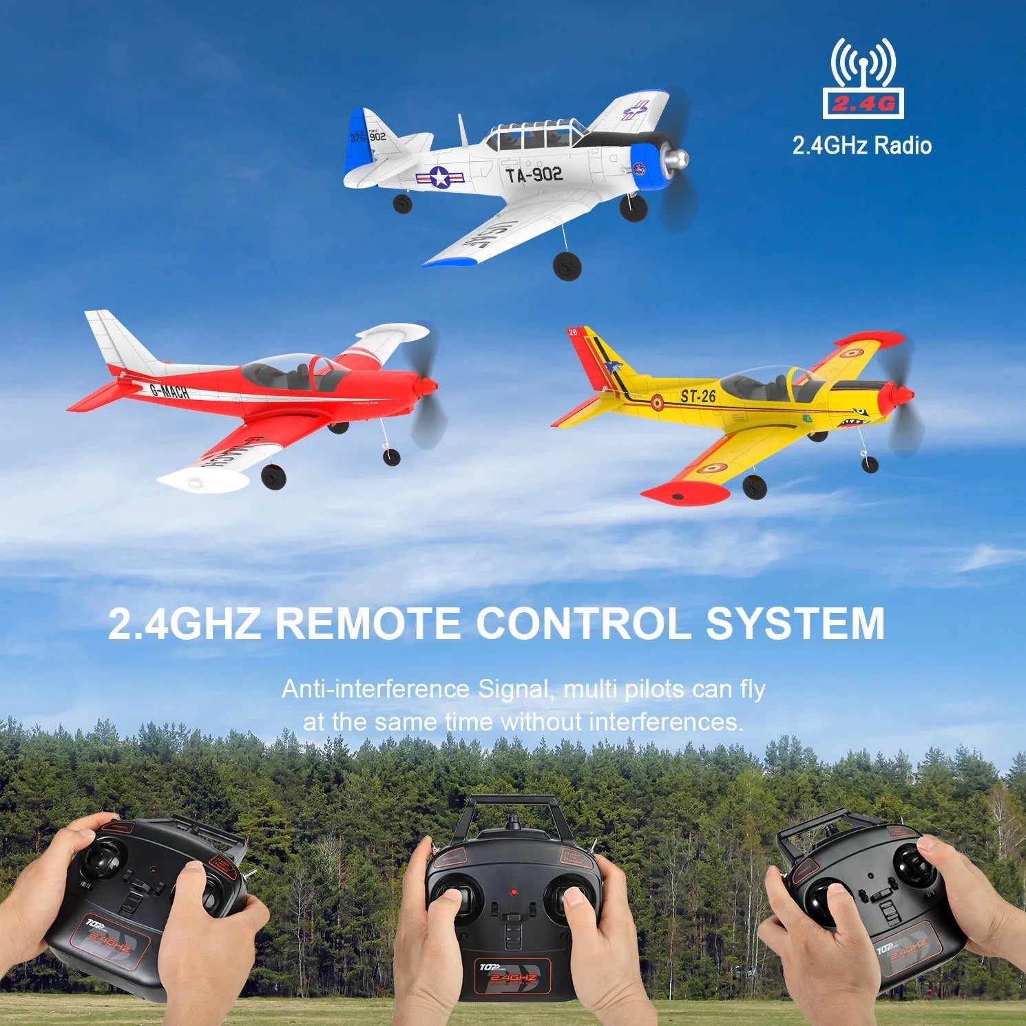 TOP RC HOBBY SF260 Mini Airplane - 450MM Wingspan, 6-Axis Gyro, One-Key Takeoff - Perfect for Beginners & Outdoor RC Flying Enthusiasts