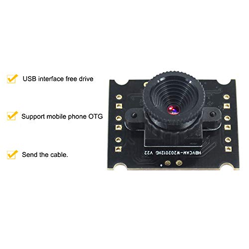 Molieeigin USB Camera Module OV9726 CMOS 1MP 50 Degree Lens - Plug & Play USB Webcam for Android, Linux, PC - Ideal for Video Calls, Security Monitoring & DIY Projects