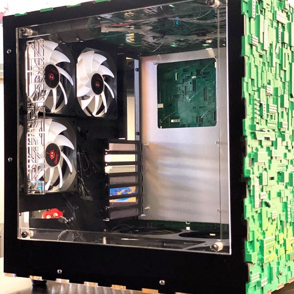Star Trek Borg Cube ATX PC Case - Green Edition | High-Performance Gaming Tower | Ready to Ship | Perfect for Sci-Fi Fans & Gaming Setups