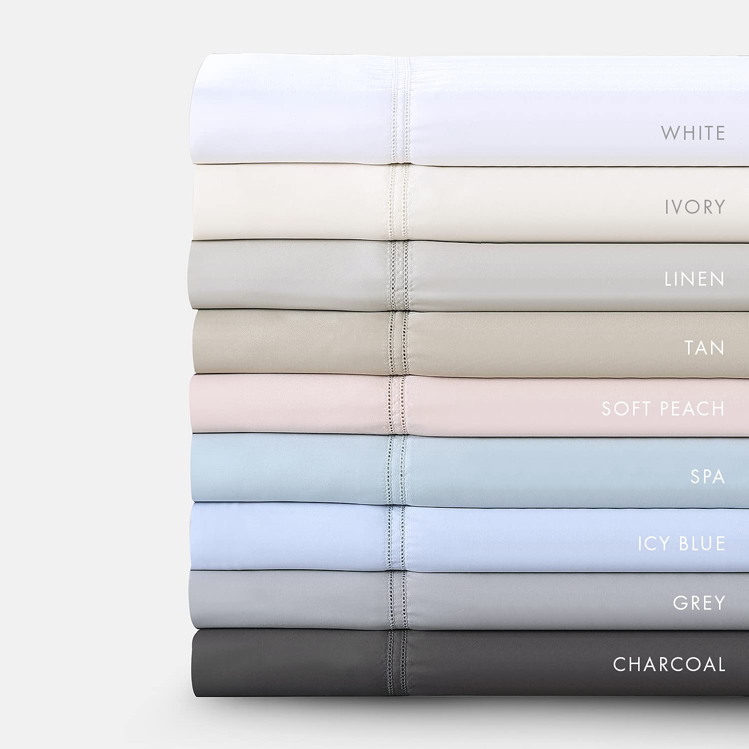 Pure Parima Luxury 100% CEA Certified Egyptian Cotton Sheet Set - Extra-Long Staple, Breathable & Cooling Bed Sheets with Double Hem-Stitched Flat Sheet, Fitted Sheet & 2 Pillowcases for California King Beds - Perfect for Hot Sleepers & Spa-Like Comfort