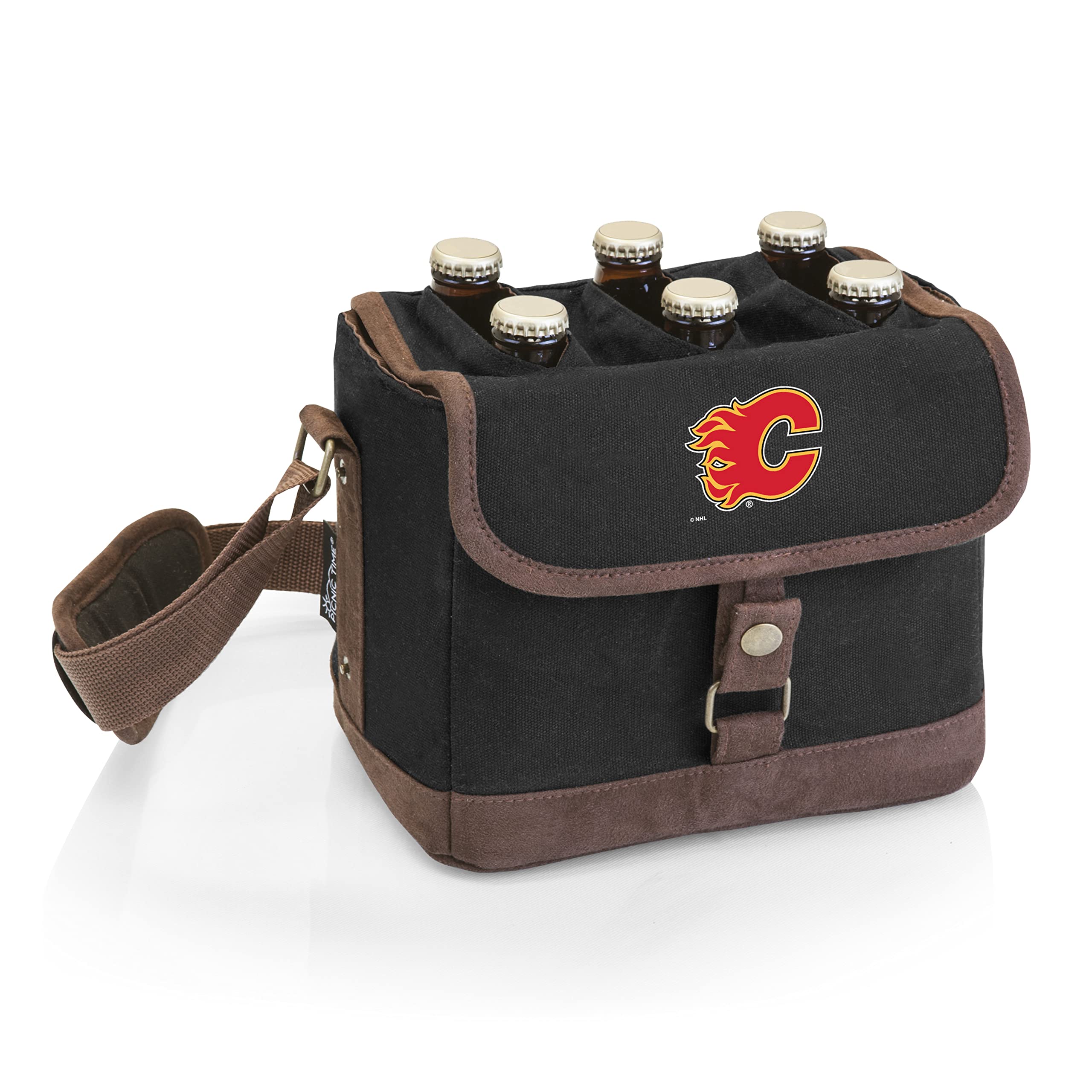 PICNIC TIME NHL Anaheim Ducks Insulated Beer Caddy Cooler Tote with Bottle Opener - Portable 6-Pack Beverage Carrier for Tailgating, Camping & Beach Parties