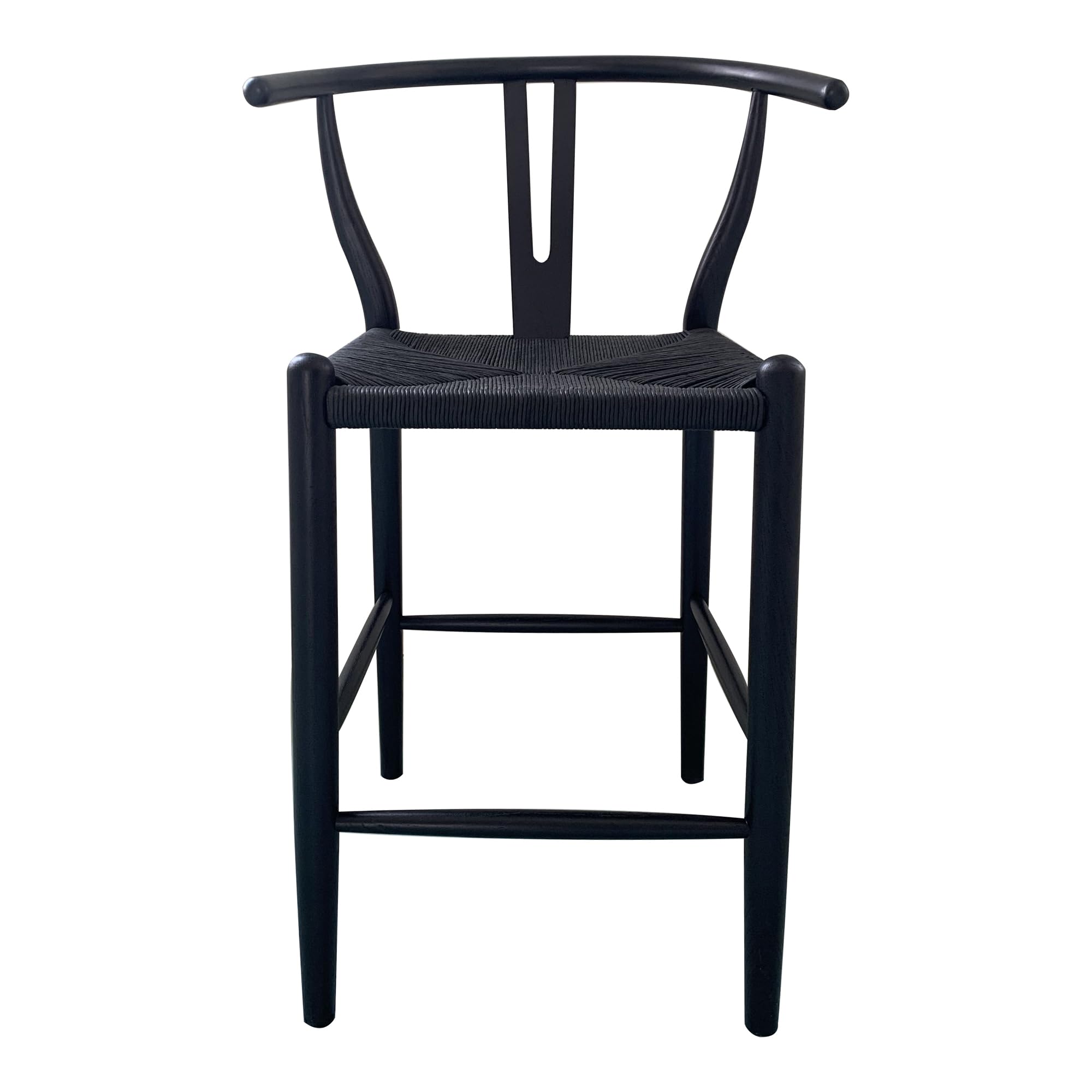 Moe's Home Collection Ventana Counter Stool - Modern Kitchen Bar Stools with Back Support, Set of 2, Adjustable Height for Breakfast Nook, Kitchen Island & Home Bar Decor