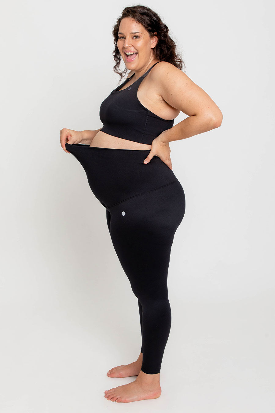 Best Maternity Support Leggings for Pregnancy - Black - Comfortable & Stretchy for Yoga, Workouts & Everyday Wear