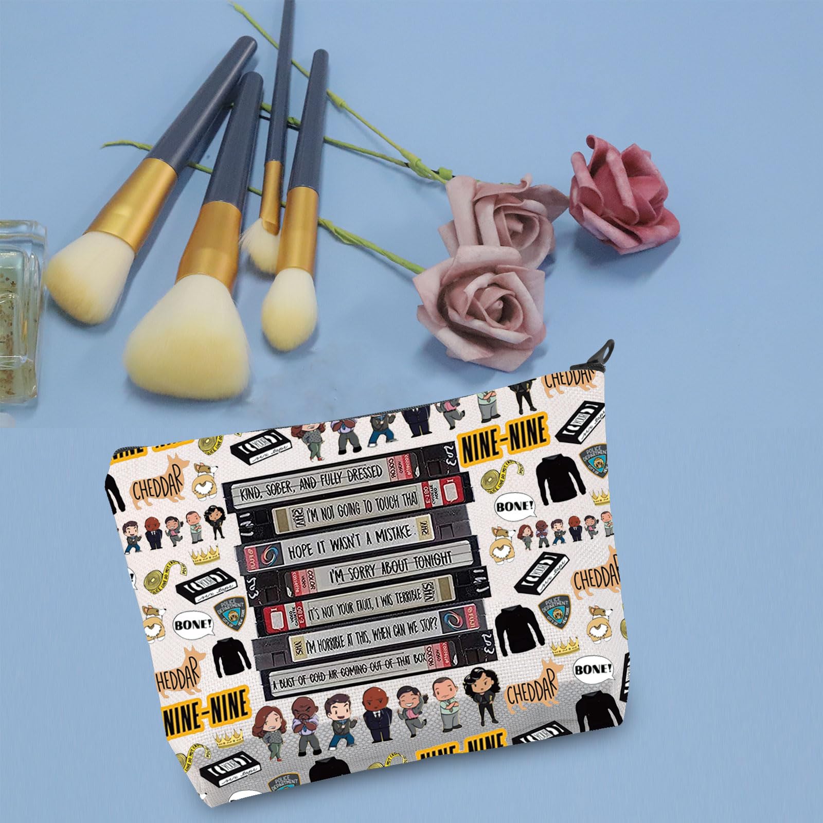 Brooklyn TV Show Themed Cosmetic Bag - Perfect Gift for Brooklyn 99 Fans | Travel Makeup Pouch for Women | Great for Travel, Gym & Daily Use