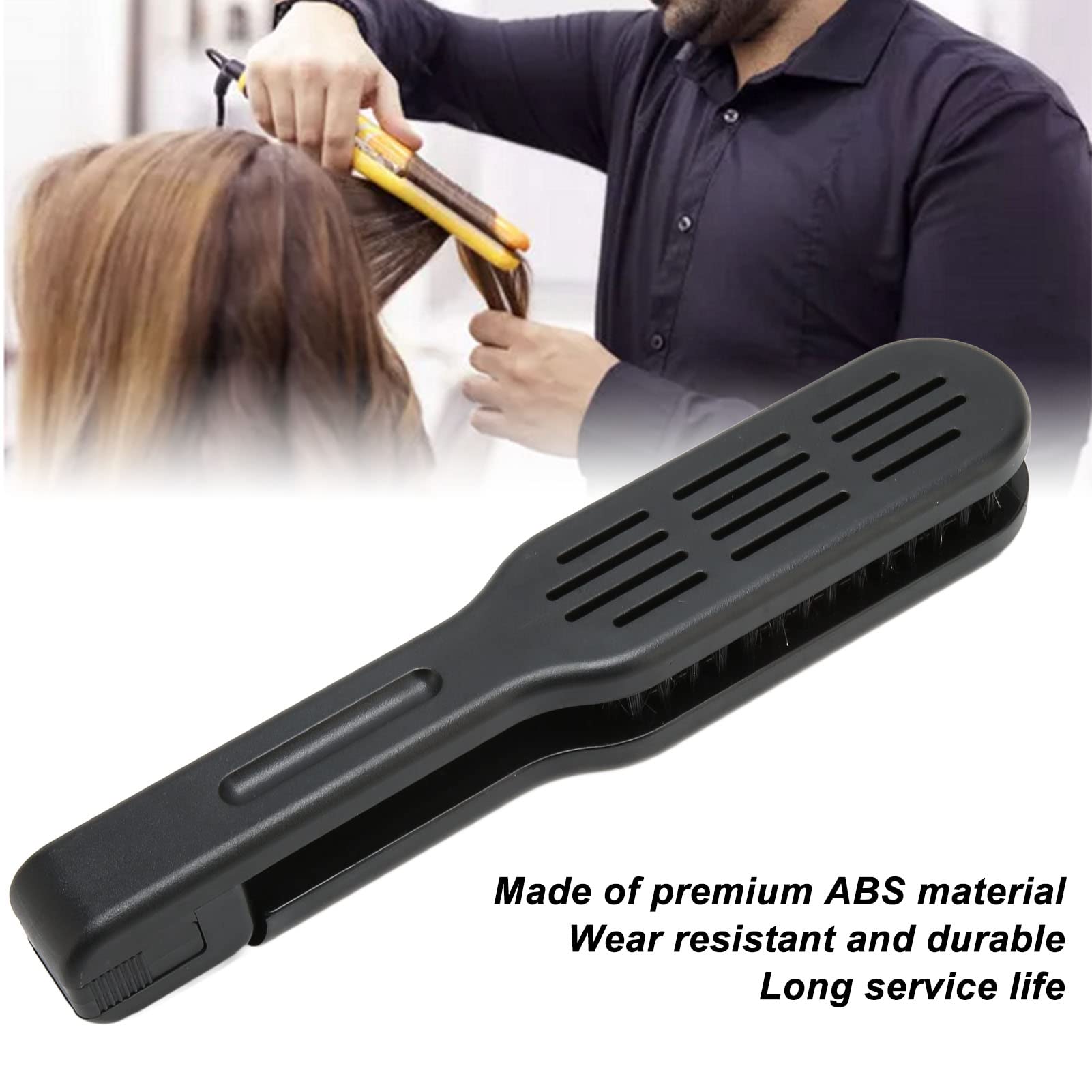 Professional Hair Straightener Comb - Anti-Static Nylon Bristles, Dual-Sided Styling Brush for Smooth & Straight Hair - Perfect for Home Use, Travel & Salon Styling