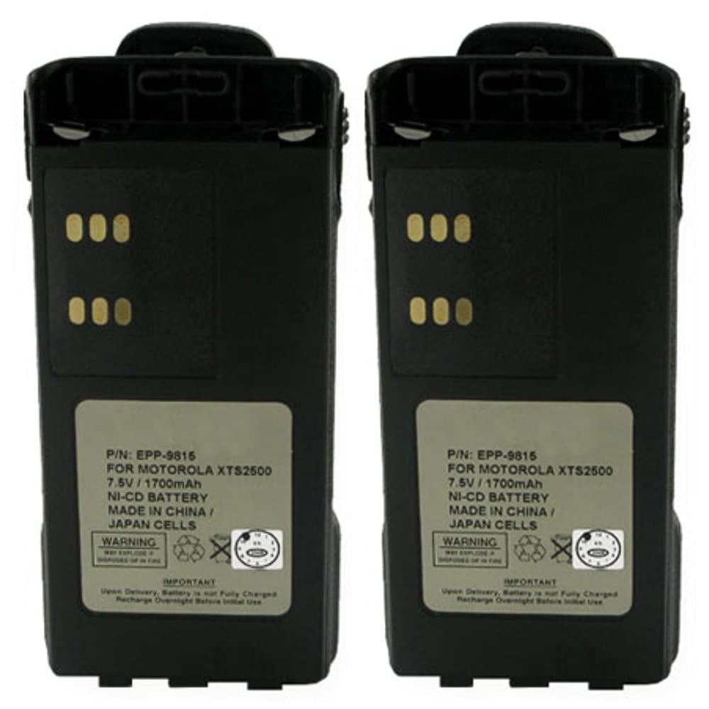 Synergy Digital 2-Way Radio Batteries for Motorola NTN9815A - Ni-CD 7.5V 1200mAh Replacement Battery (Compatible with NTN9815) - 2-Pack - Ideal for Business Communication, Construction Sites & Emergency Preparedness