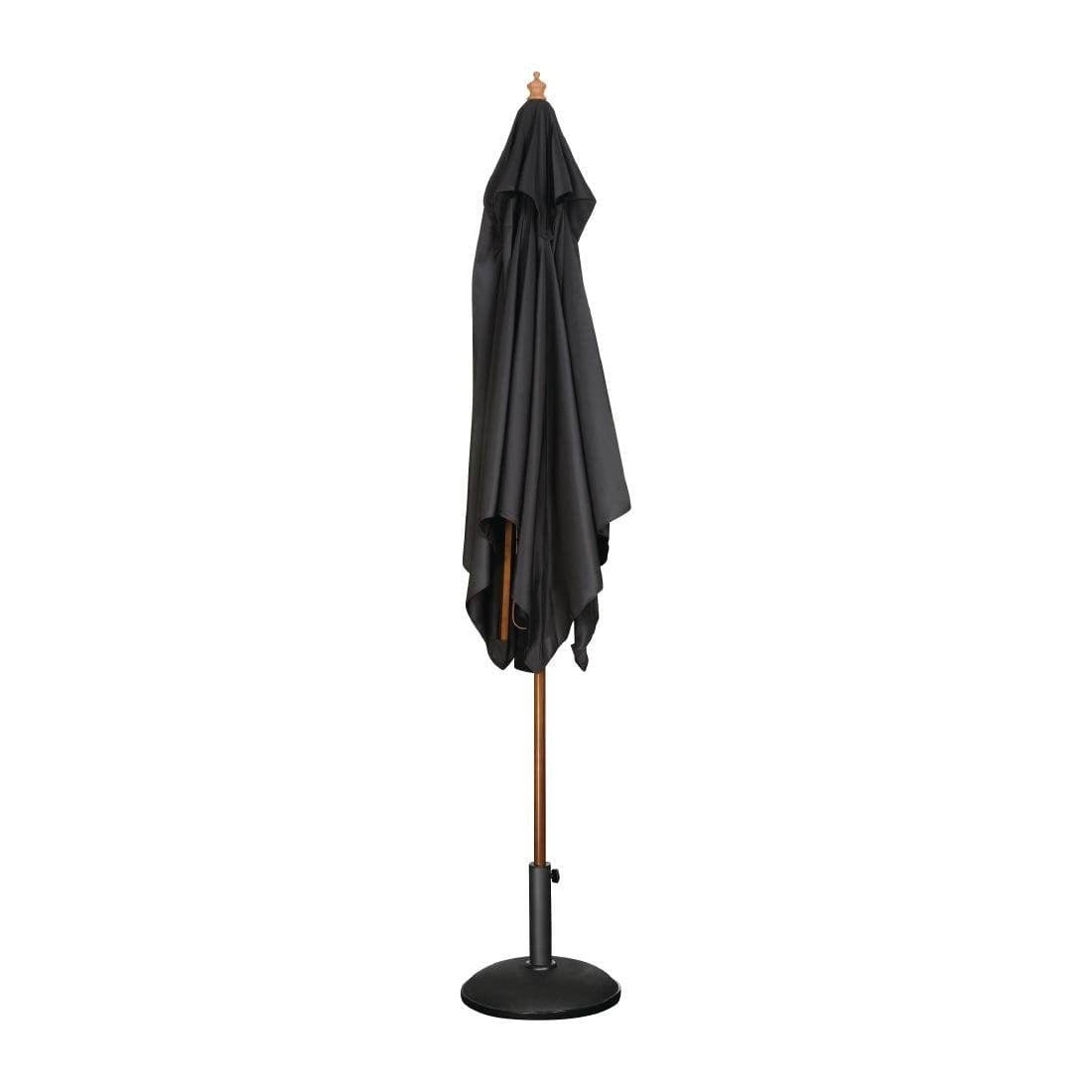 Bolero Square Outdoor Umbrella 2.5m/8.2ft - Heavy Duty Patio Umbrella with Crank Lift, UV Protection - Perfect for Poolside, Backyard, Garden, and Outdoor Dining Areas (Black)