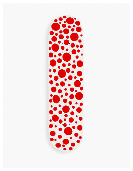 Yayoi Kusama Red Small Dots Skateboard Deck - Limited Edition Artist Skateboard for Collectors & Skate Enthusiasts - Perfect for Home Decor, Skateboarding, and Art Collections