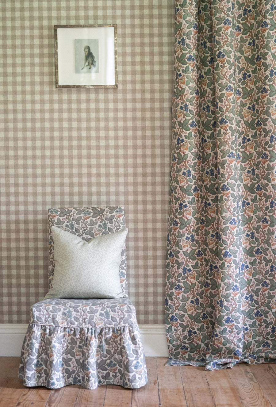 Premium Linen Check Wallpaper - Natural Textured Wall Covering for Living Room, Bedroom & Office Decor