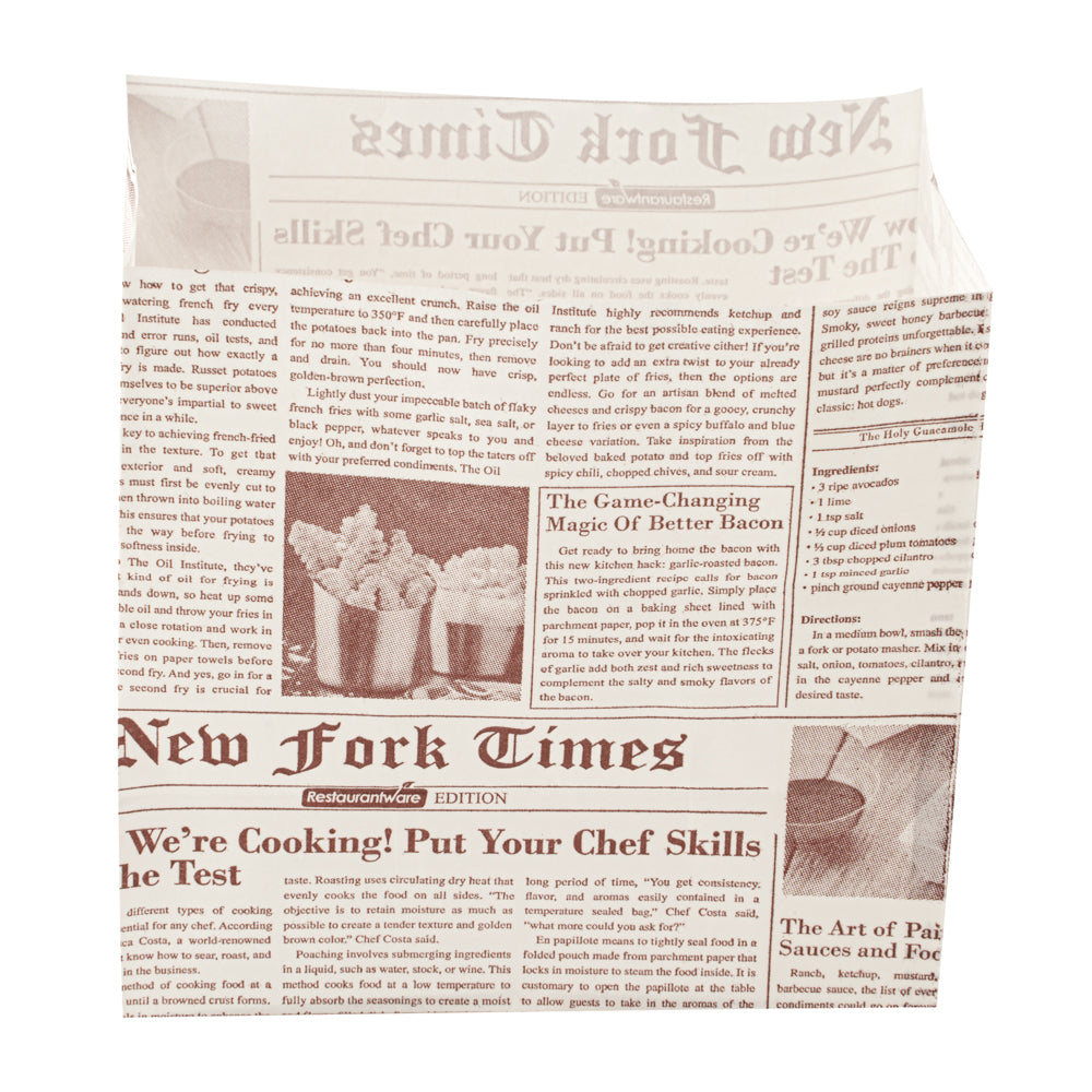 Eco-Friendly Sepia Newsprint Paper Snack Bags 4