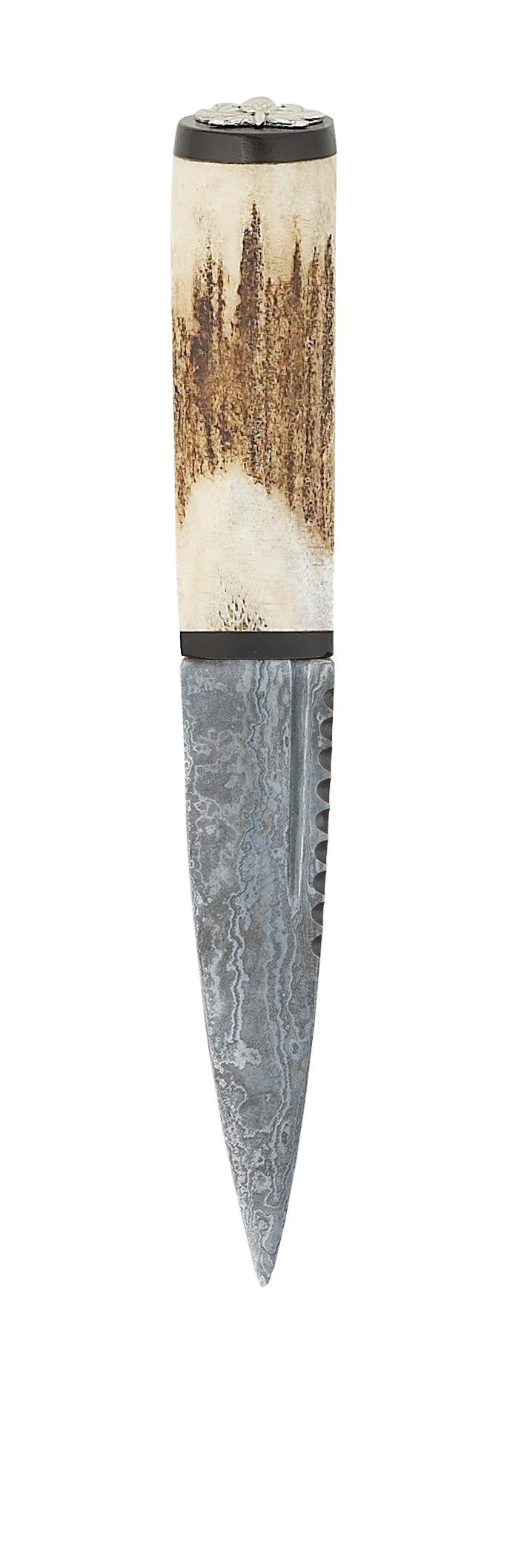 Staghorn Thistle Sgian Dubh SD90T - Traditional Scottish Knife with Antler Handle - Perfect for Highland Dress, Weddings & Celtic Events