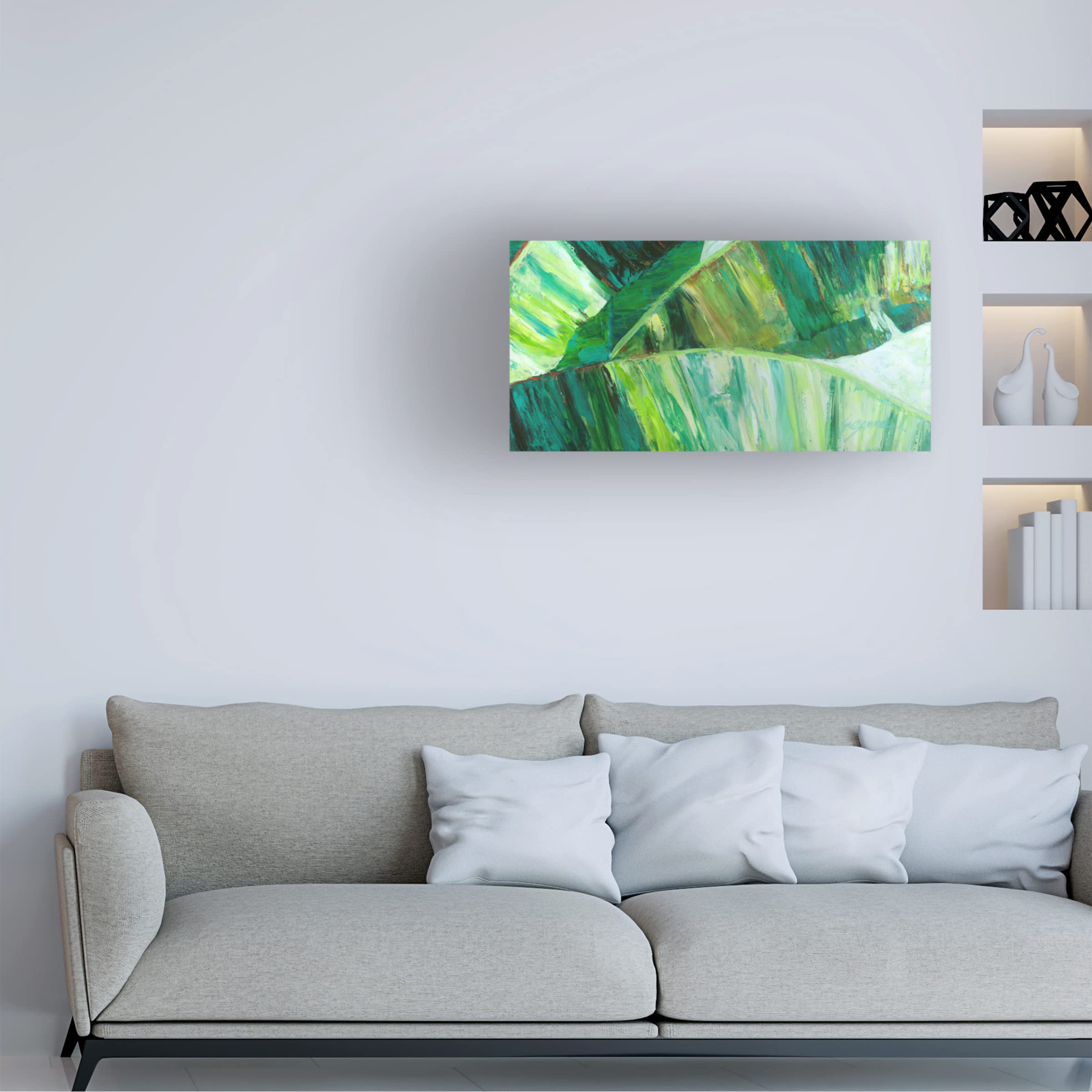 Trademark Fine Art 'Goin Bananas II' Canvas Wall Art by Suzanne Wilkins - Vibrant Monkey Painting for Living Room, Bedroom & Office Decor