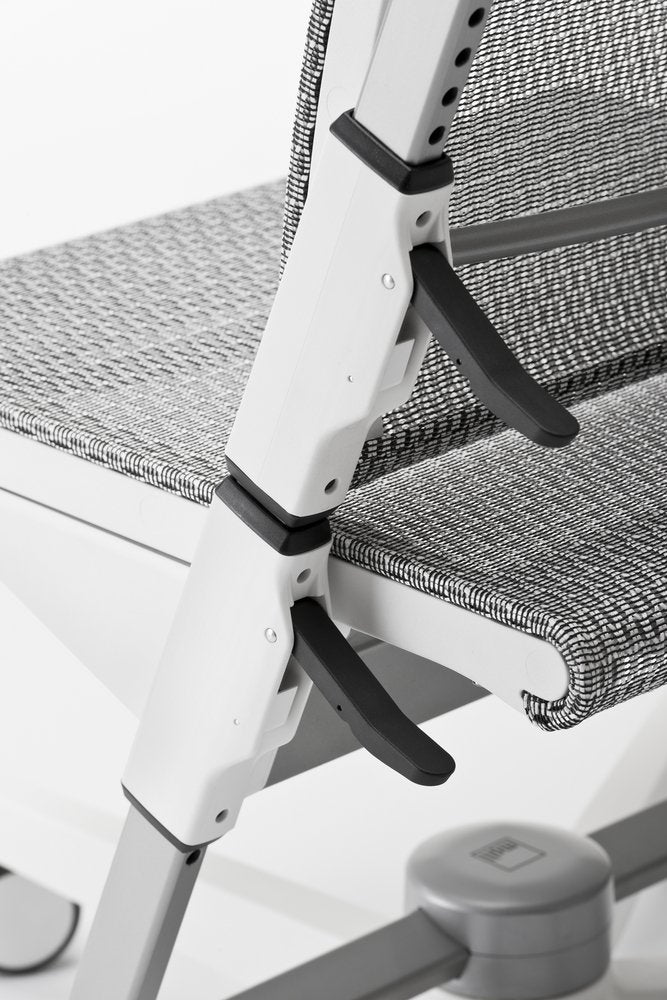 Moll Scooter Chair - White | Foldable Rolling Stool for Home, Office & Workshop | Compact Mobility Seat with Wheels for Easy Movement