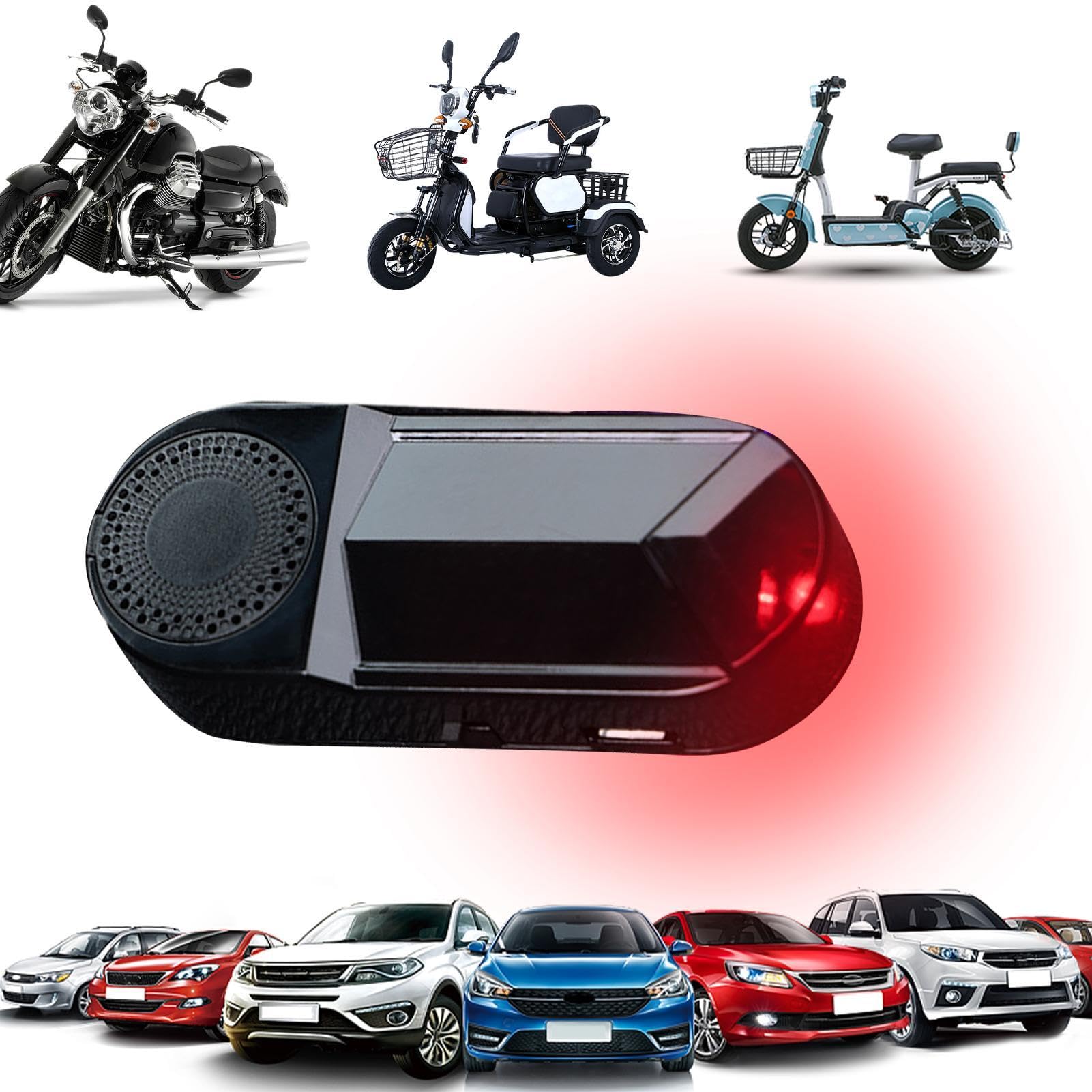 Solar-Powered Fake LED Flashing Car Alarm System with USB Charging - Anti-Theft Vehicle Security Device for Cars, Motorcycles & Trucks | Perfect for Parking Lots, Garages & Outdoor Protection