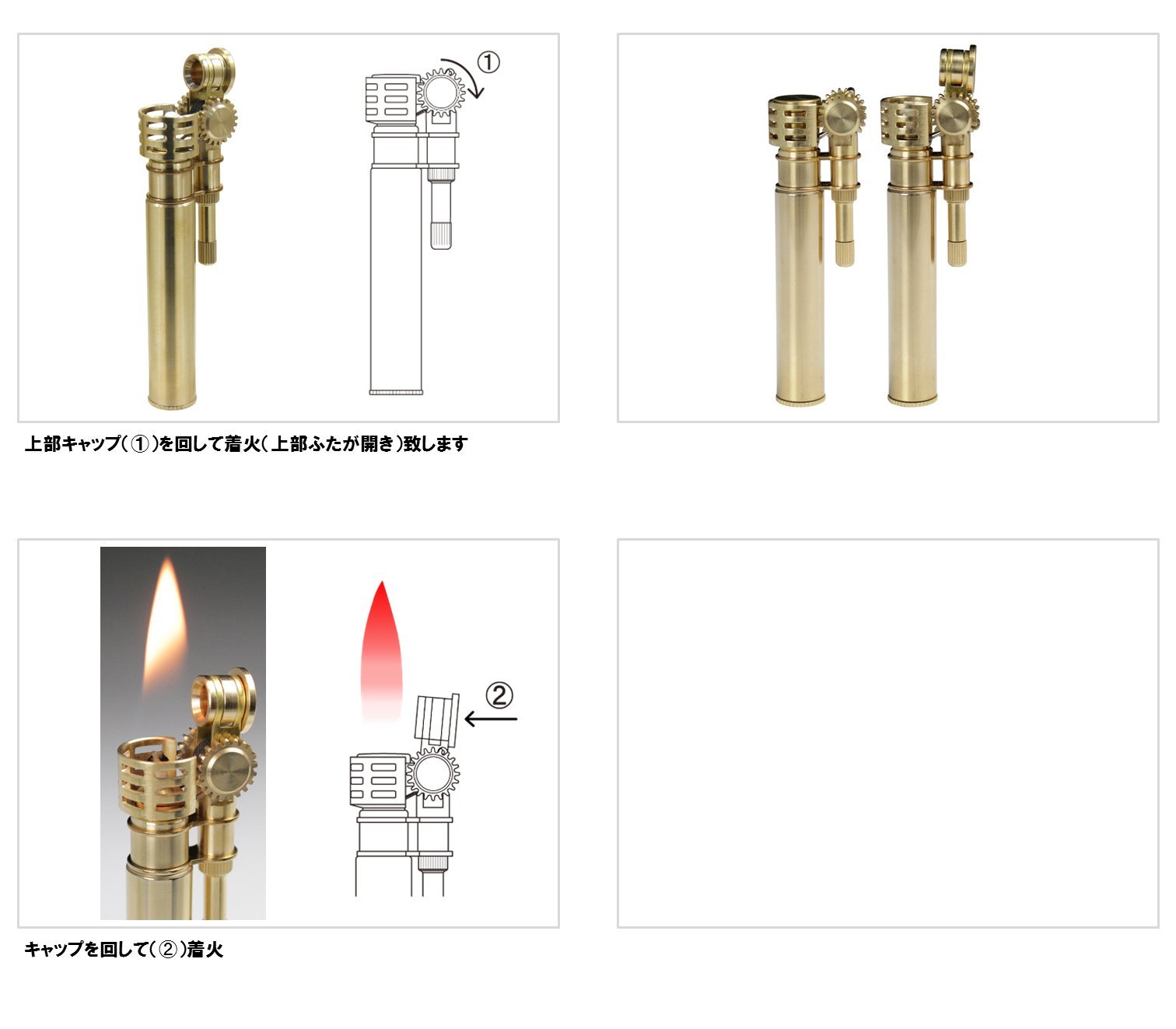 Premium Douglass Neo 3 Oil Lighter - Japanese Crafted Gold Finish for Cigars, Candles & Outdoor Use