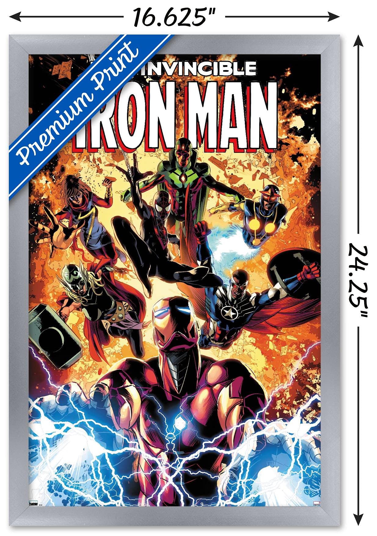 Marvel Comics Iron Man Wall Poster - Invincible Iron Man #11, 22.4