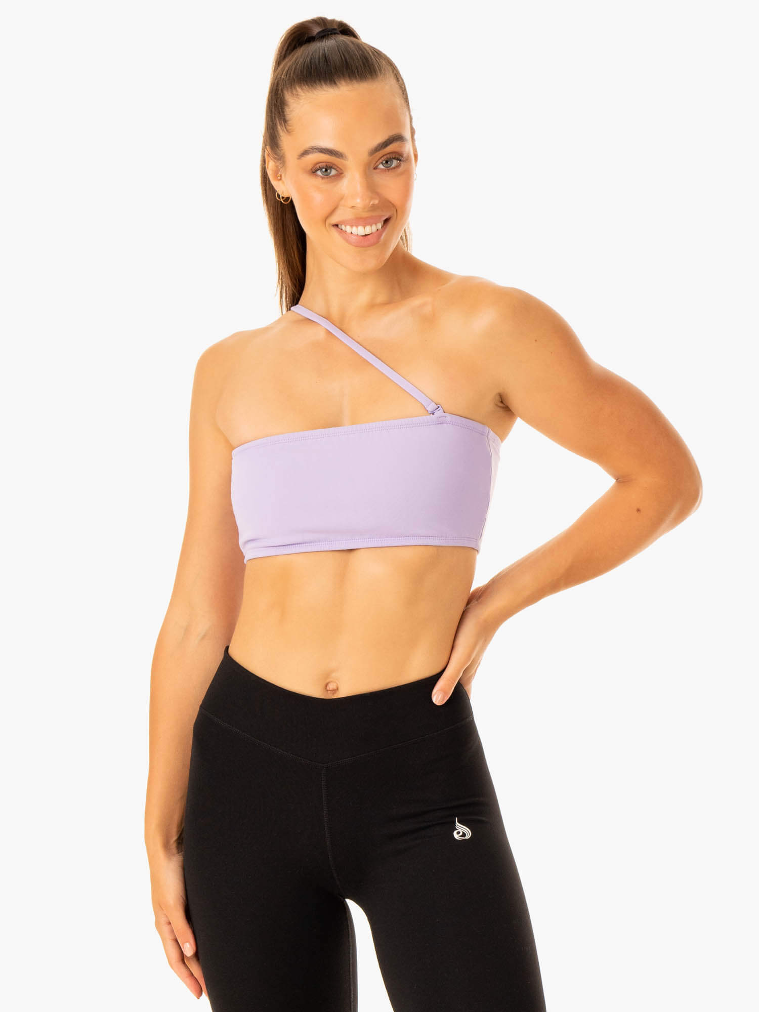 Convertible Bandeau Sports Bra for Women - Adjustable Straps & Breathable Fabric - Lavender - Perfect for Yoga, Running & Gym Workouts