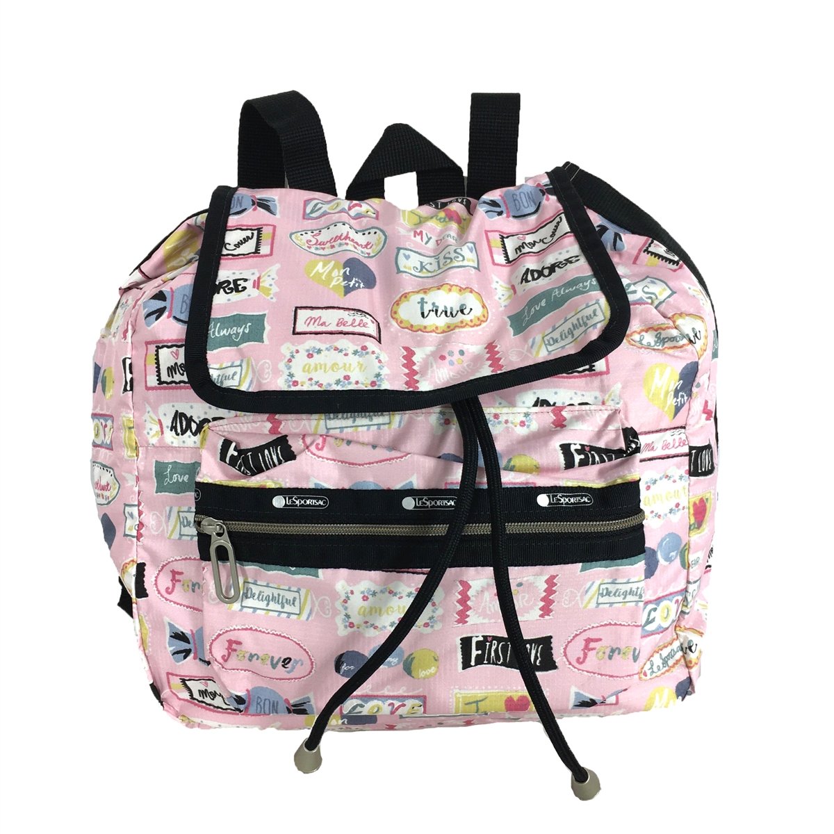 LeSportsac Women's Mini Voyager Crossbody Bag - Sweet Talk Pink Small Purse for Everyday Use, Travel & Work | Lightweight Nylon Shoulder Bag with Multiple Pockets